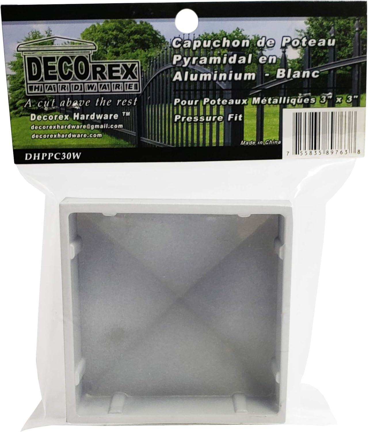 2" x 2" Aluminium Pyramid Post Cap for Metal Posts - Pressure Fit - White