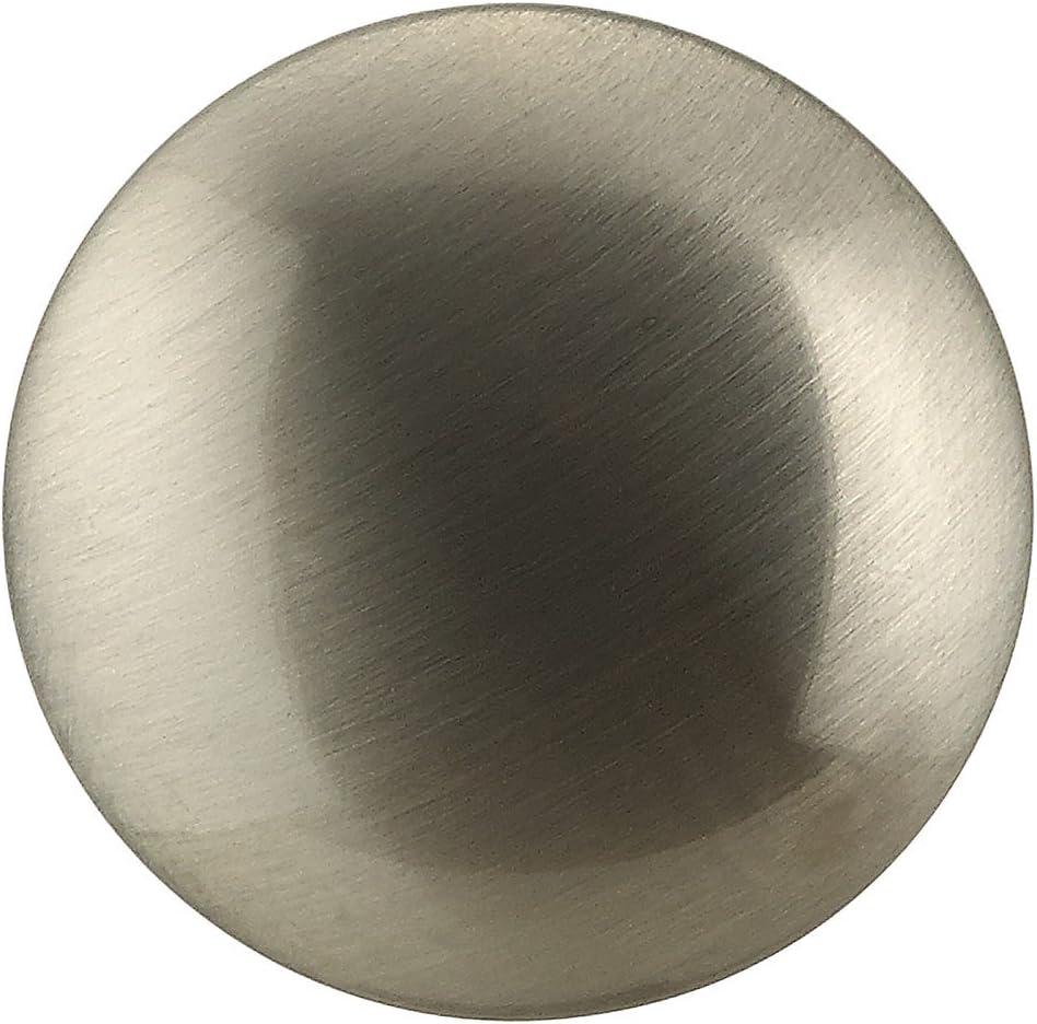 Brushed Nickel Round Cabinet Knob with Mounting Hardware