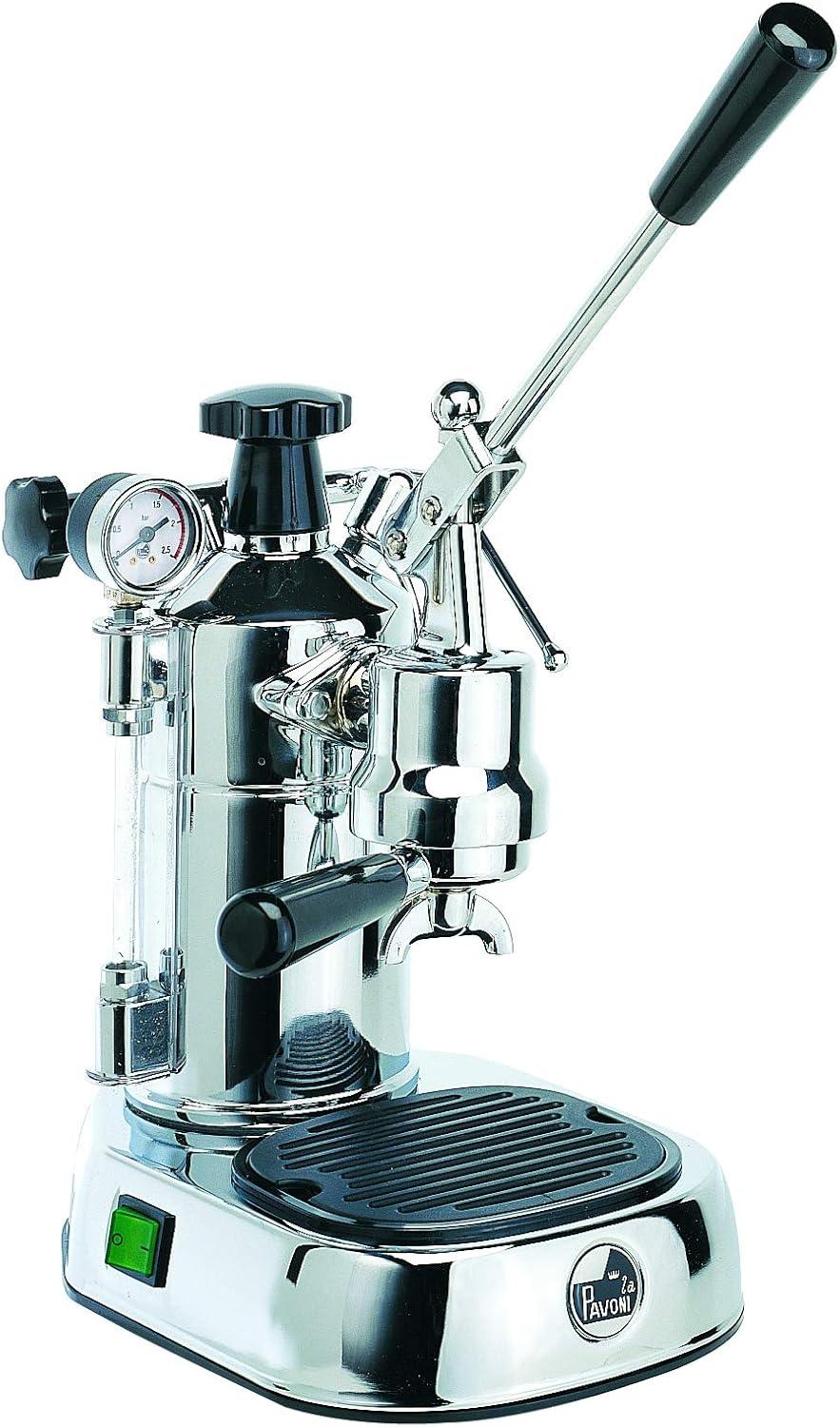 La Pavoni Chrome Manual Lever Espresso Machine with Steam Wand