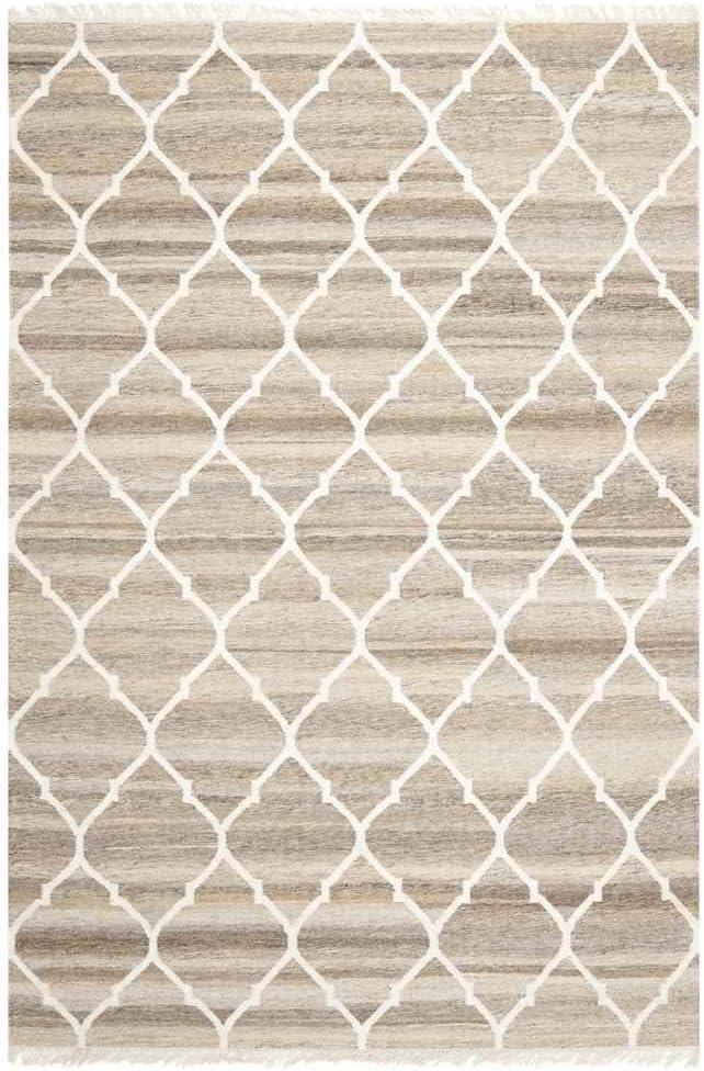 House of Hampton® Towles Natural Hand Woven 60% Wool, 20% Viscose, And 20% Cotton Geometric Rug