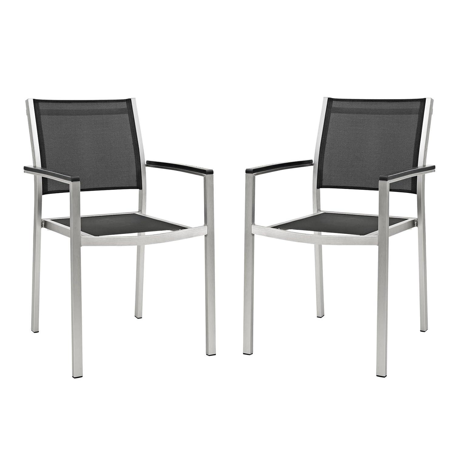 Modway Modway Shore Dining Chair Outdoor Patio Aluminum (Set of 2)