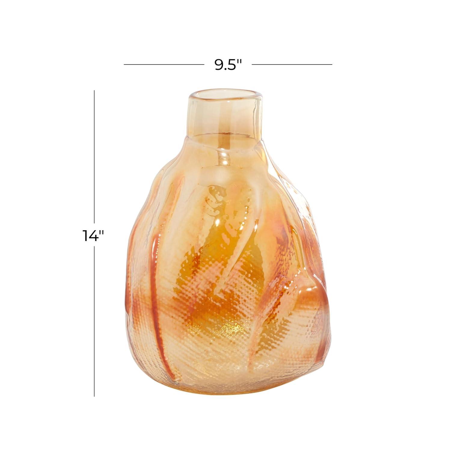 CosmoLiving by Cosmopolitan 14" Handmade Blown Gold Glass Vase