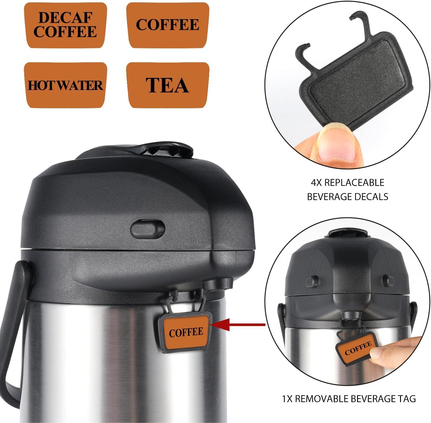 Heritage66 Advanced Thermal Coffee Carafe -Triple Wall Vacuum Insulated Flask- Thermos Keeping Beverages Hot for 12 Hours /24 Hours Cold Tea, Water, and Coffee Dispenser (3 Liter / 101 Oz)