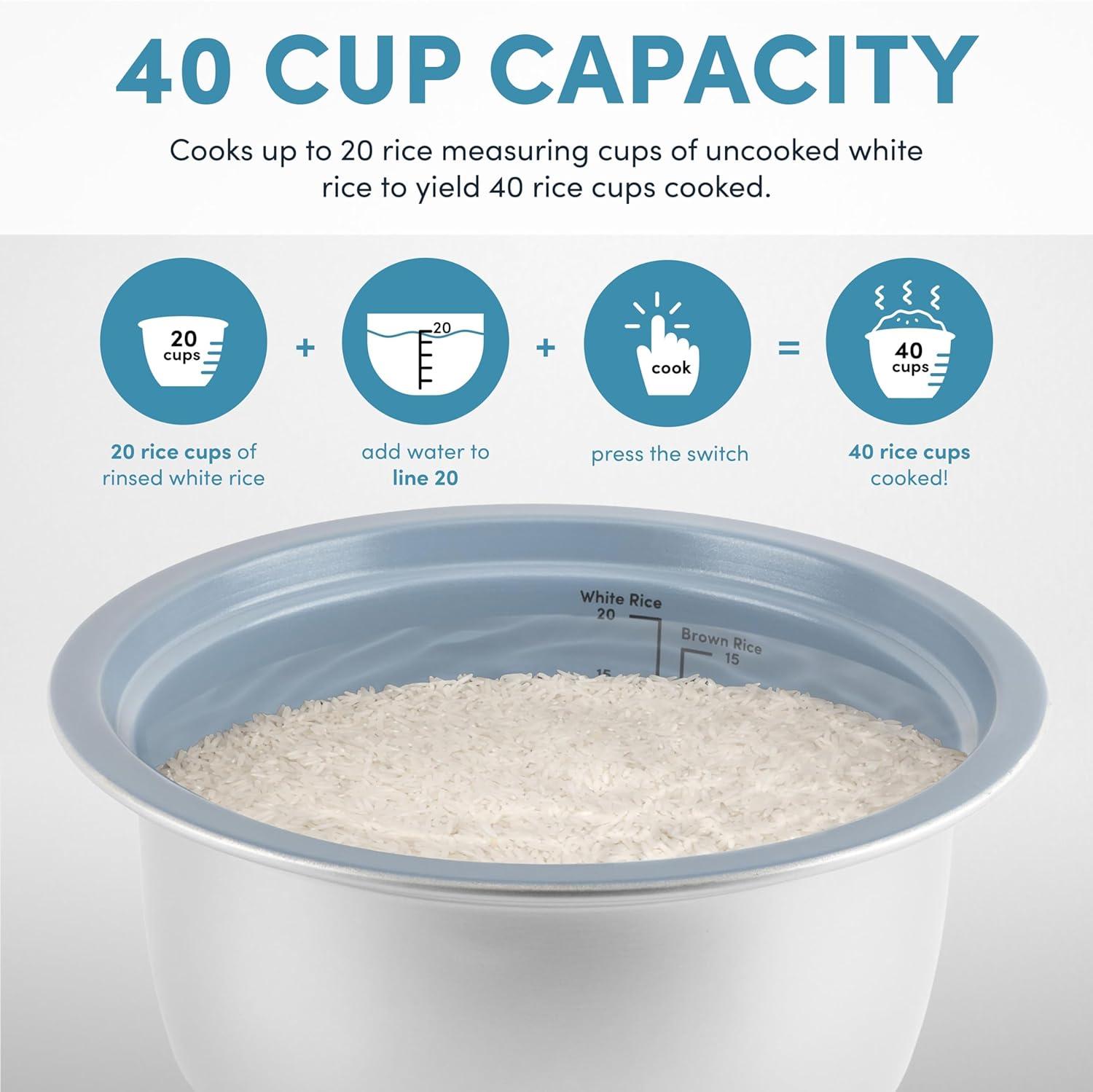 Aroma 40-Cup Commercial Rice Cooker And Warmer
