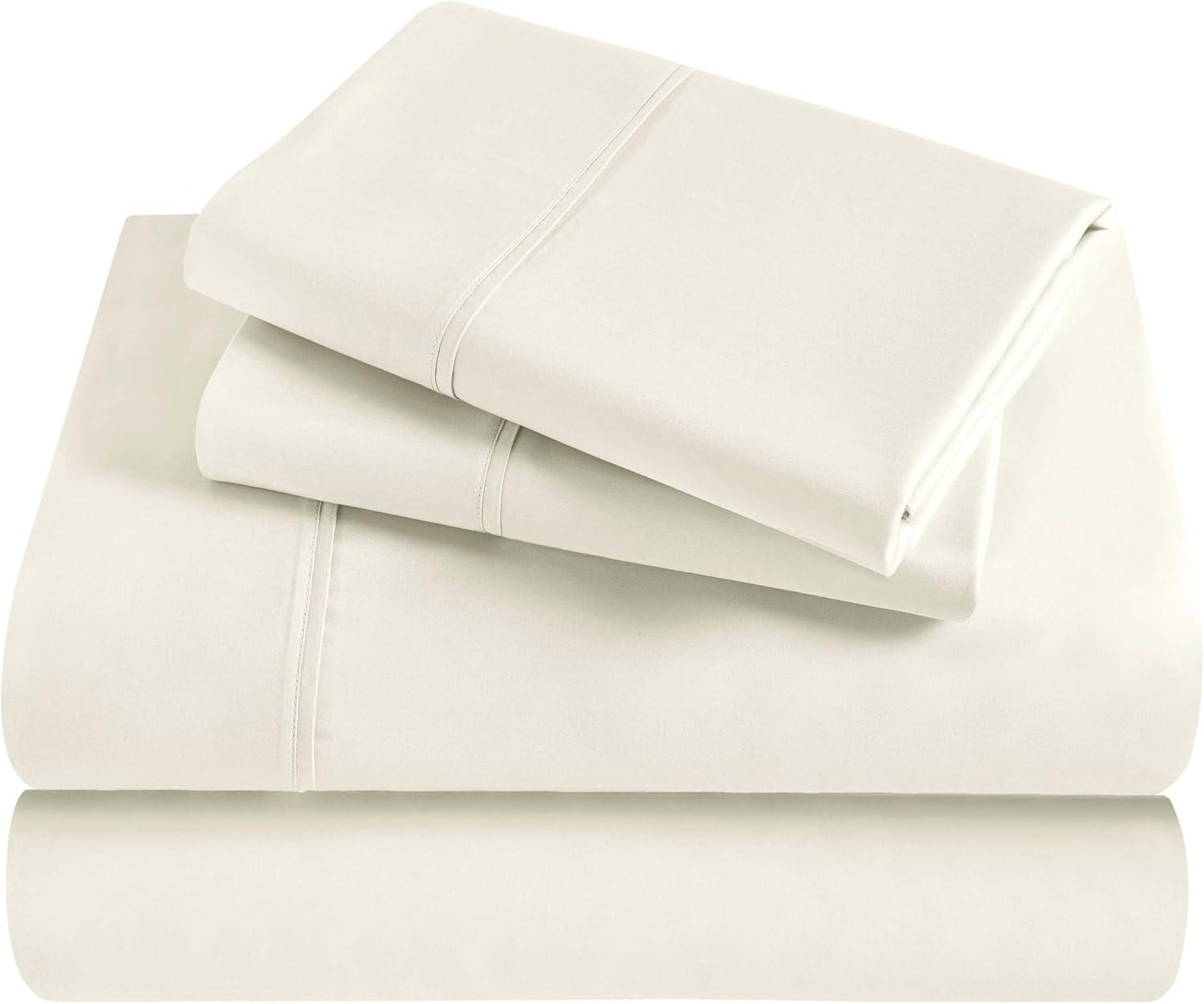 Superior Modal From Beechwood 300 Thread Count Lightweight Cooling Solid Deep Pocket Bed Sheet Set