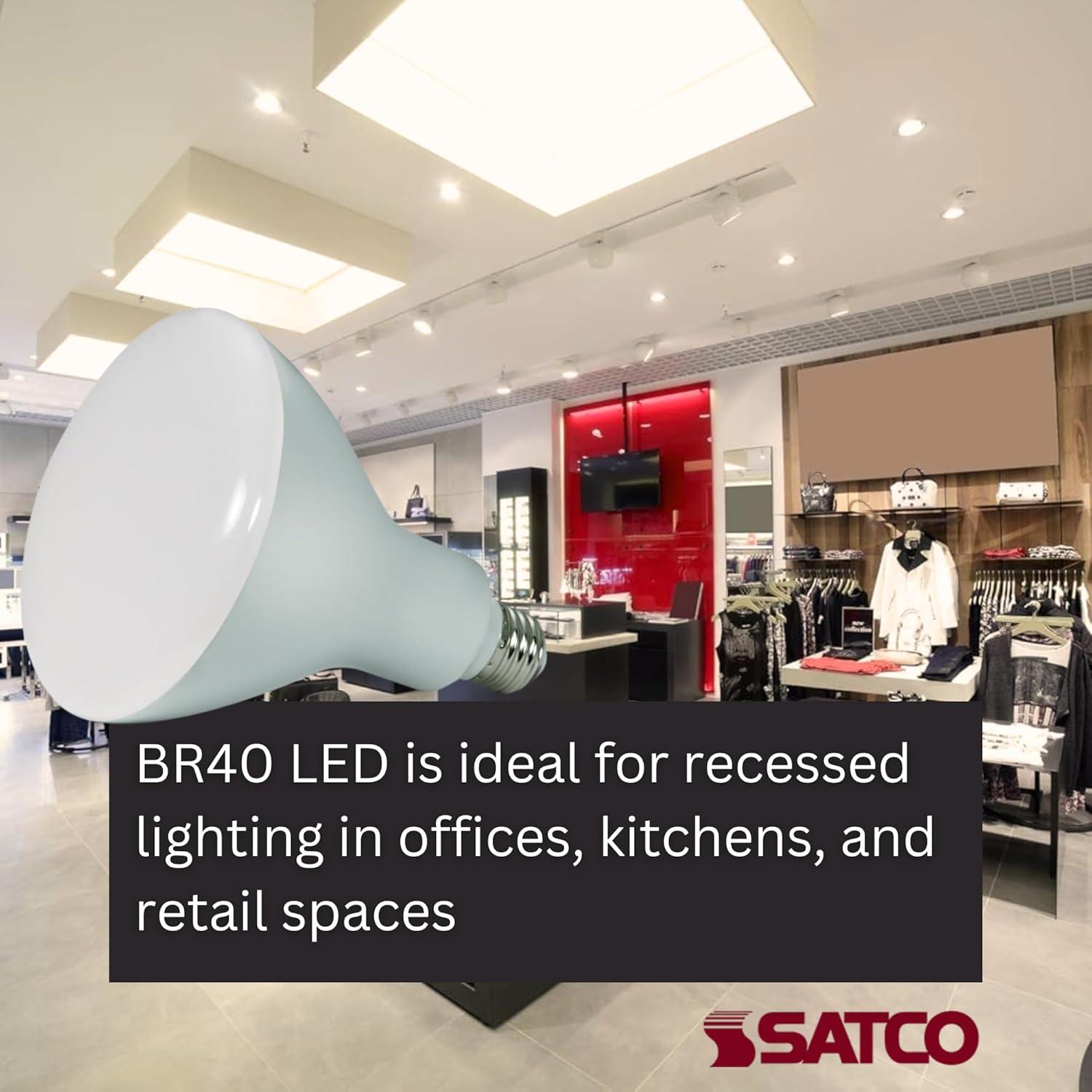 Satco 75 Watt Equivalent BR40 E26/Medium (Standard) Dimmable LED Bulb (Set of 6) S9634
