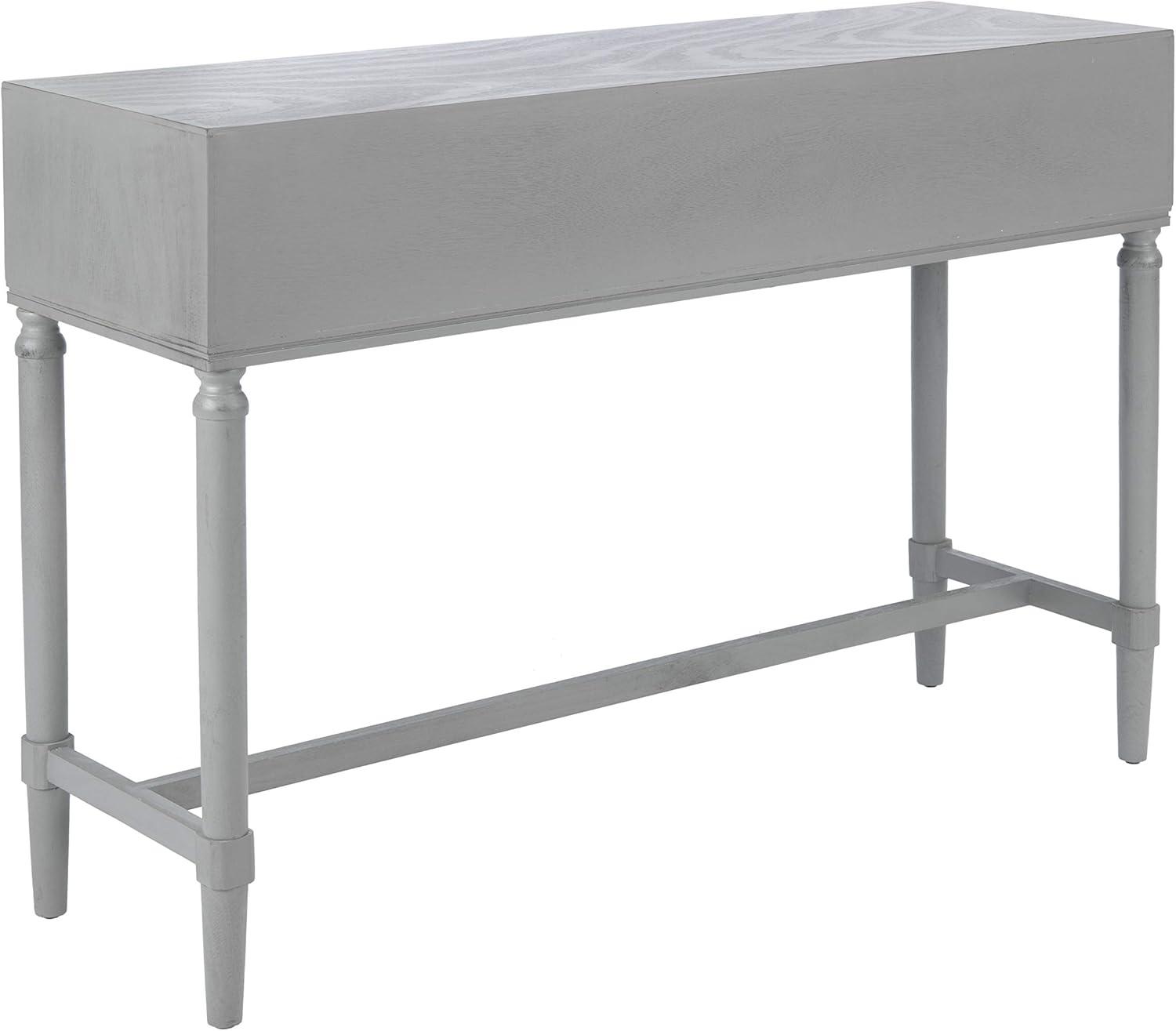 SAFAVIEH Aliyah Solid 4 Drawer Console Table, Distressed Grey