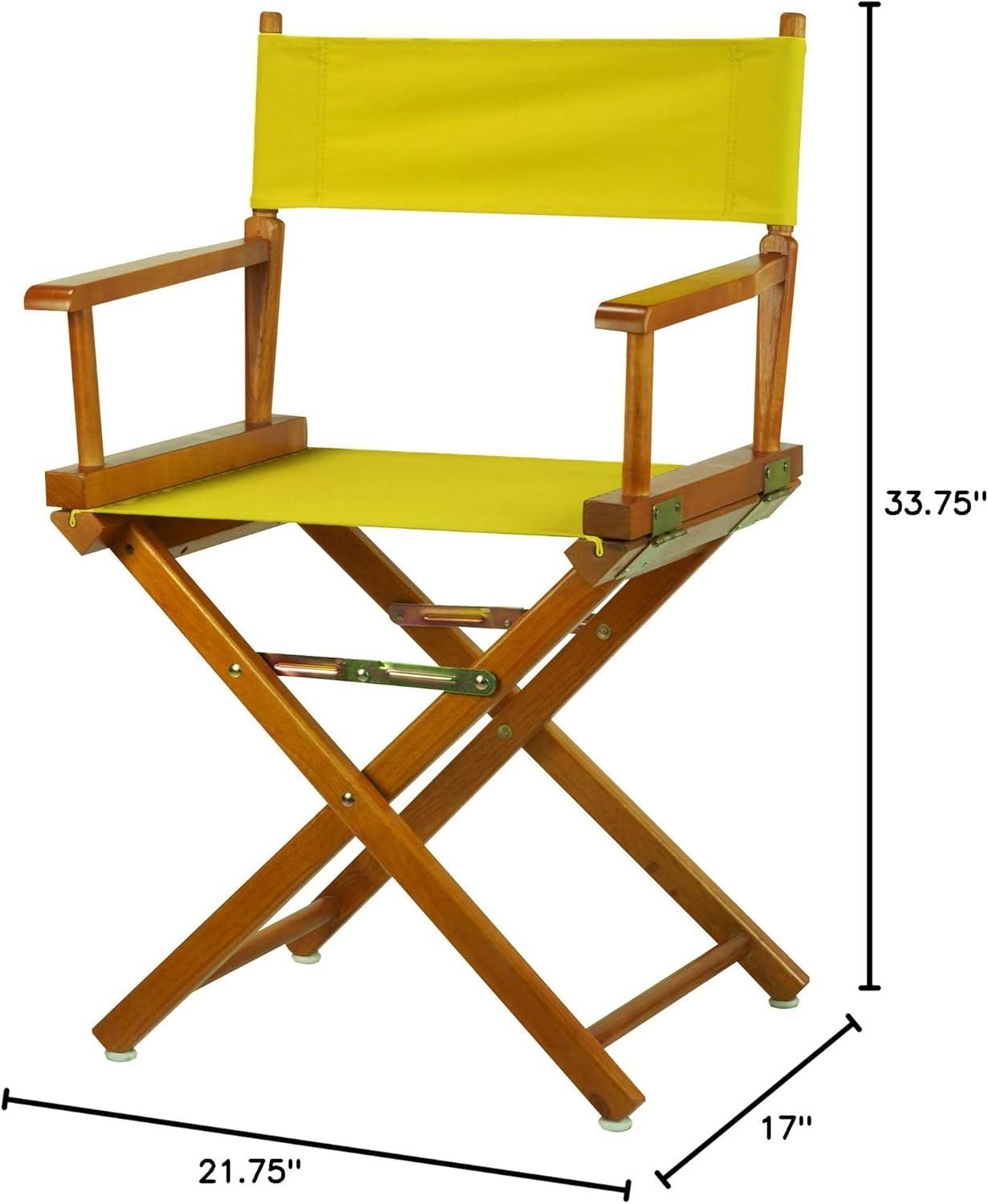 "18" Director's Chair Honey Oak Frame-Yellow Canvas"