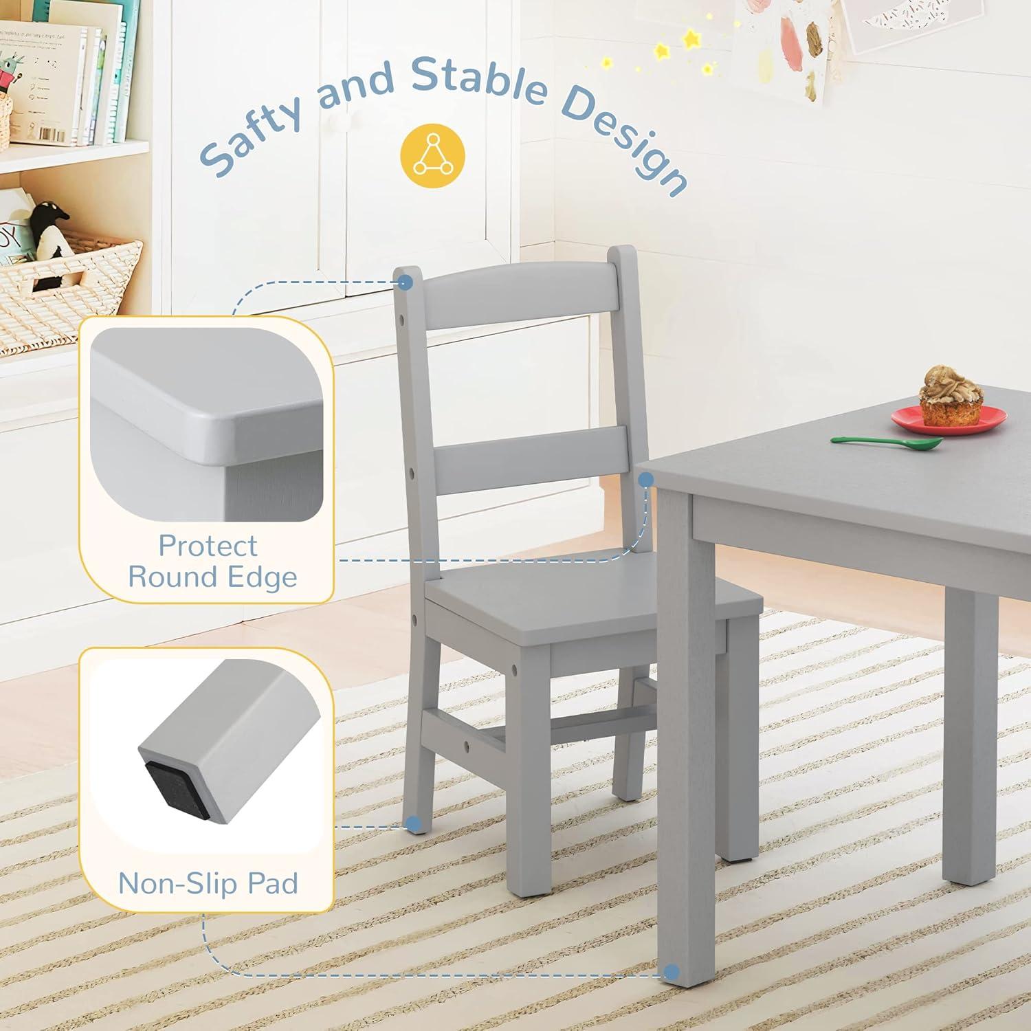 Delta Children MySize Kids' Wood Table and Chair Set 2 Chairs Included