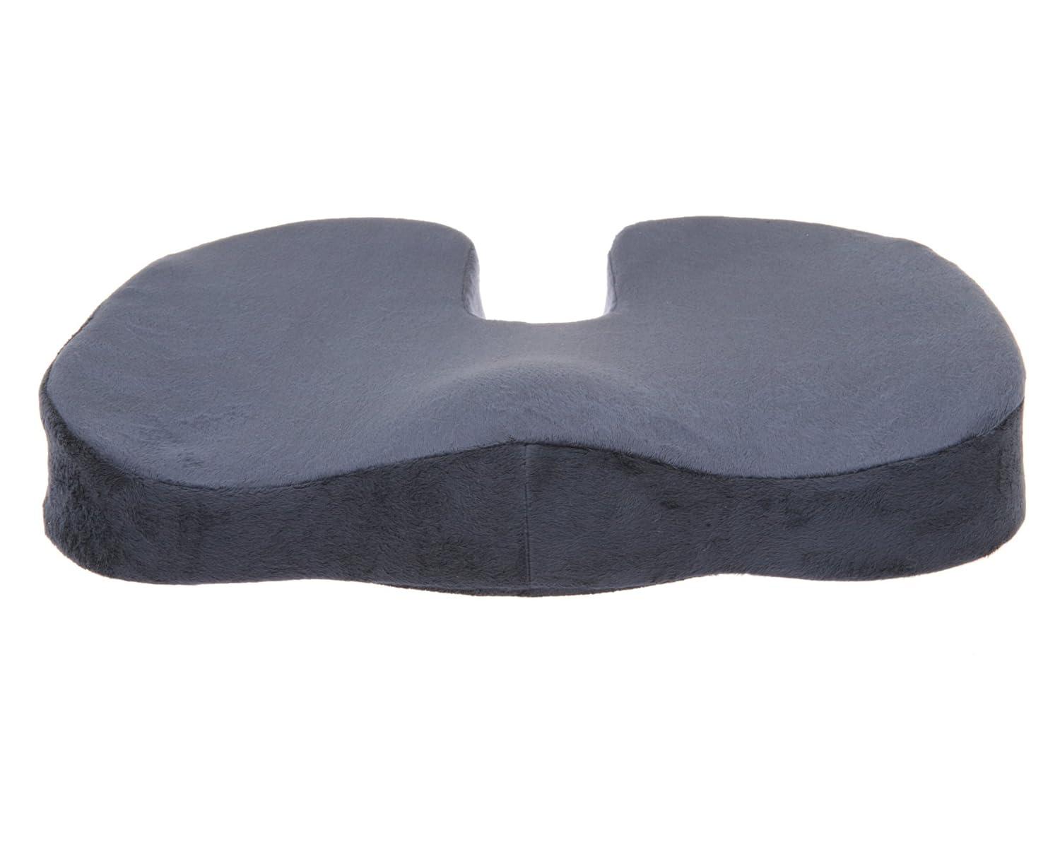 Deluxe Comfort Coccyx Orthopedic Memory Foam – Tailbone Support – Great For Car Or Office – Seat Cushion, Dark Blue