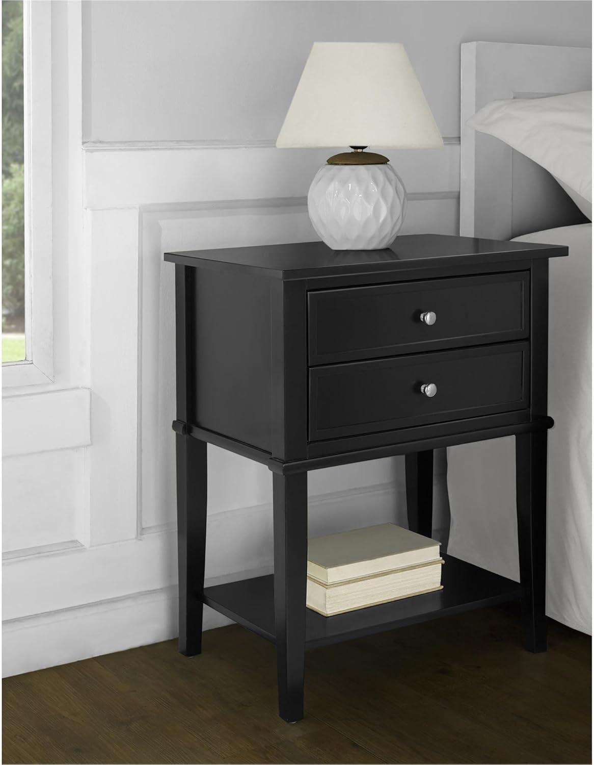 Ameriwood Home Franklin Accent Table with 2 Drawers, Purple