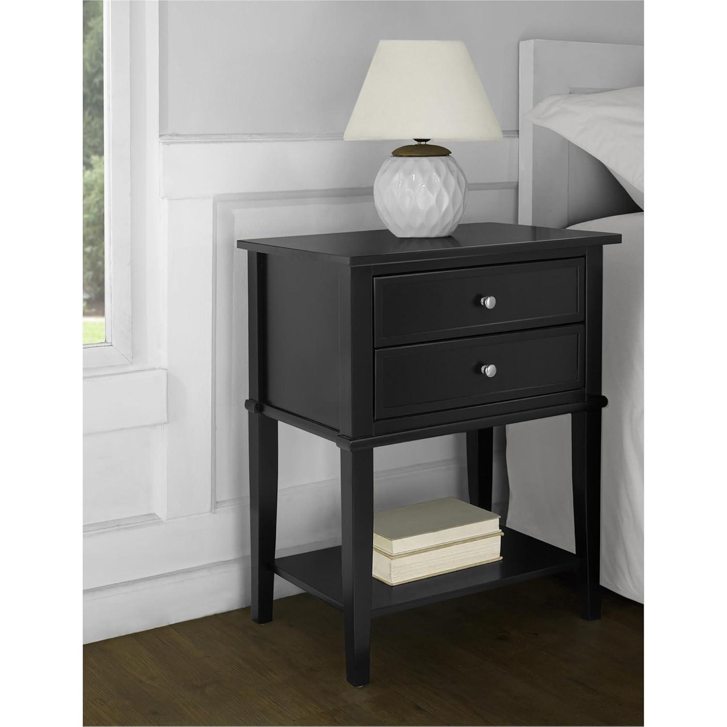 Ameriwood Home Franklin Accent Table with 2 Drawers, Purple