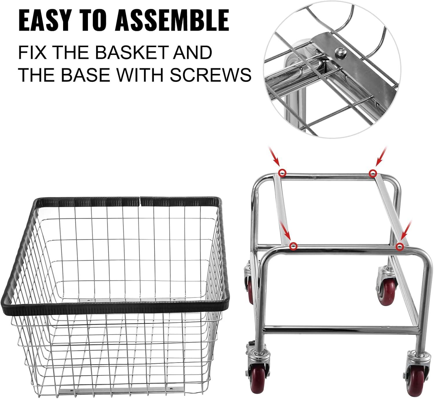 21 x 27 x 27.5 in. Wire Laundry Cart