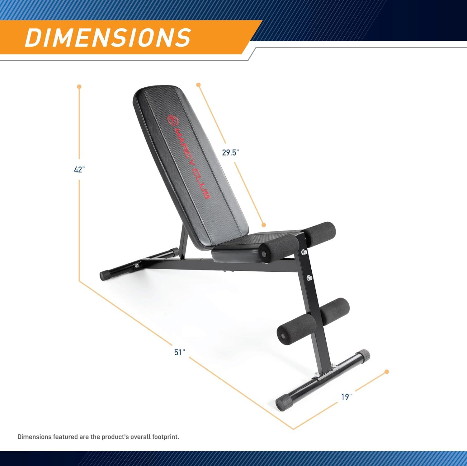 Compact Adjustable Black Utility Weight Bench with High-Density Foam