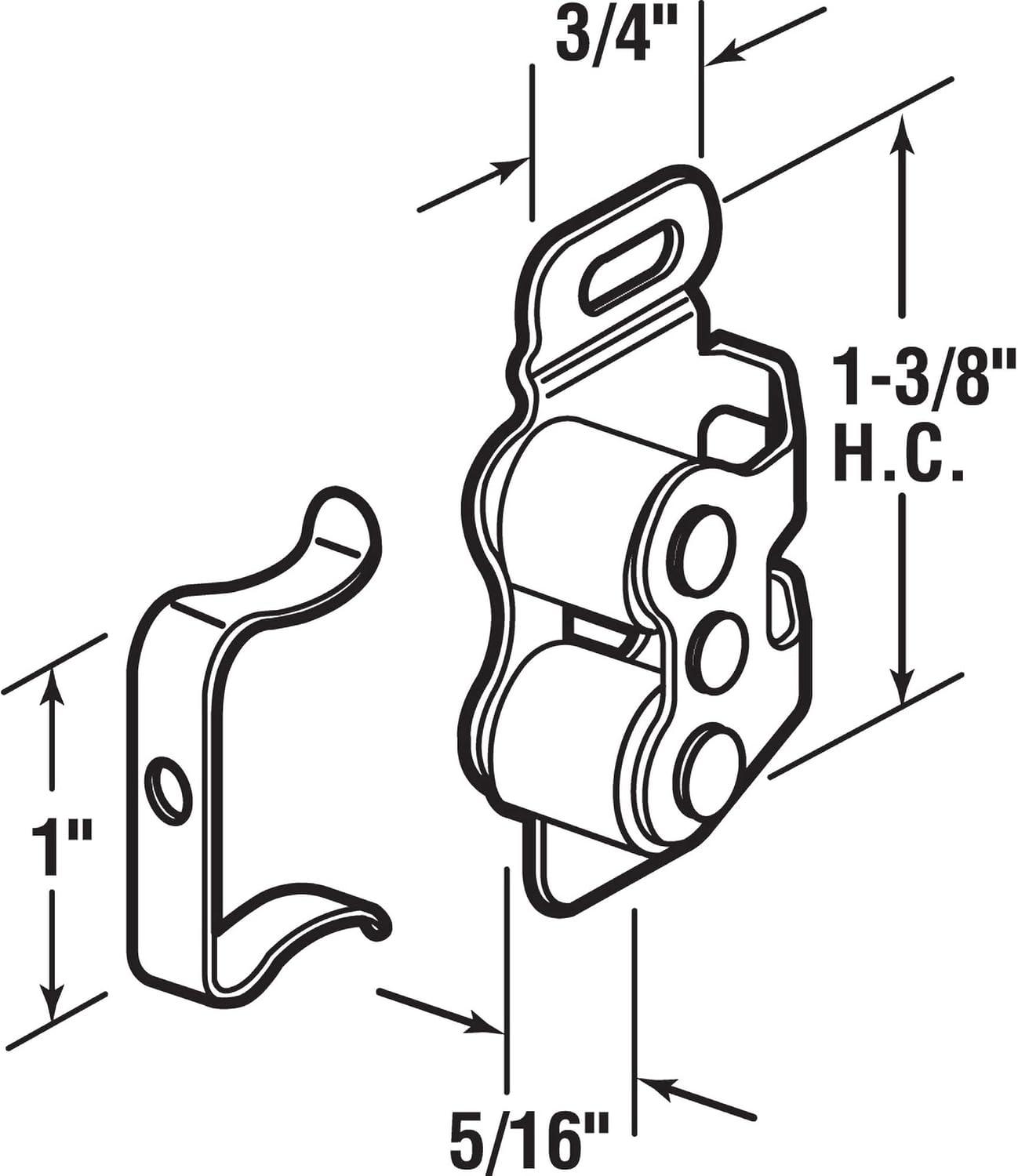 RV and Mobile Home Cabinet Door Catch, Double Post (5 Sets)