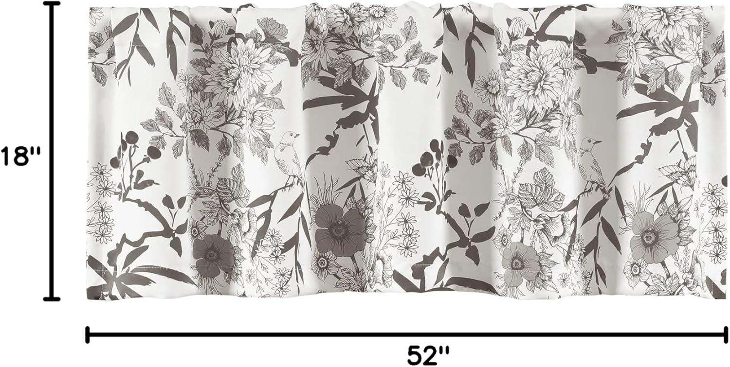 Lush Decor Botanical Garden Floral Tailored 52'' W Window Valance