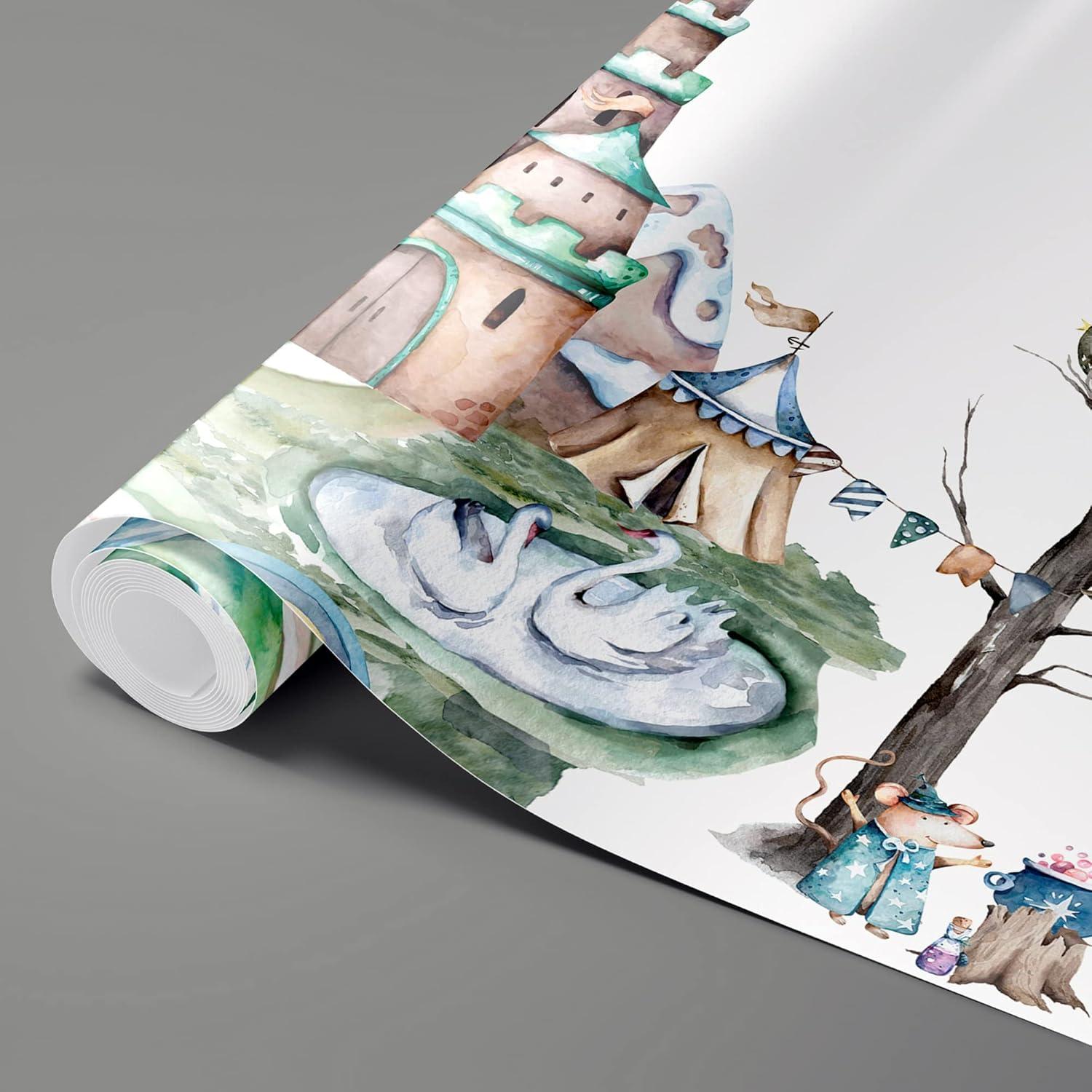 IDEA4WALL Modern Abstract Peel & Stick Floral Border