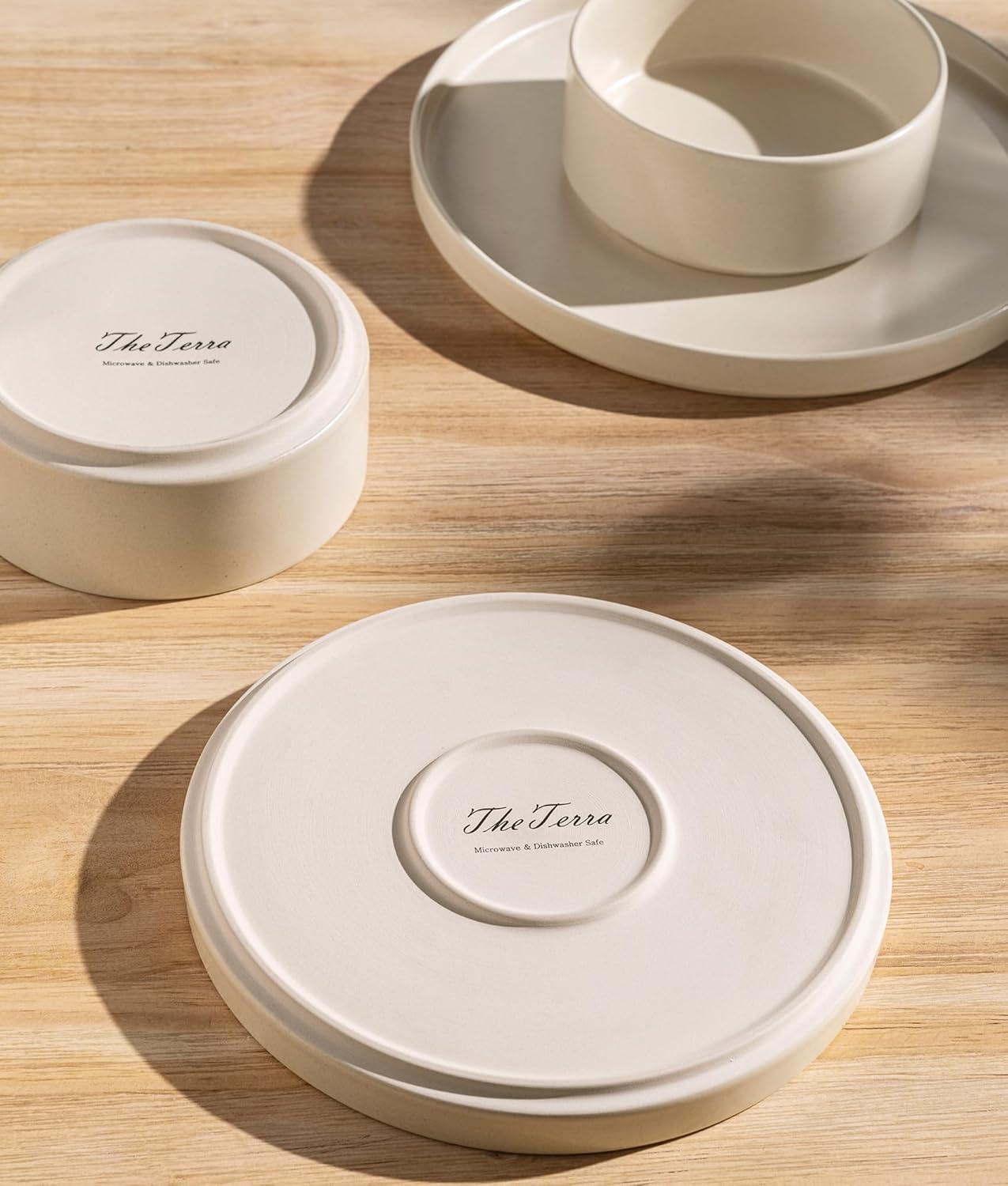 Earth & Clay Amber 12-Piece Dinnerware Set Stoneware