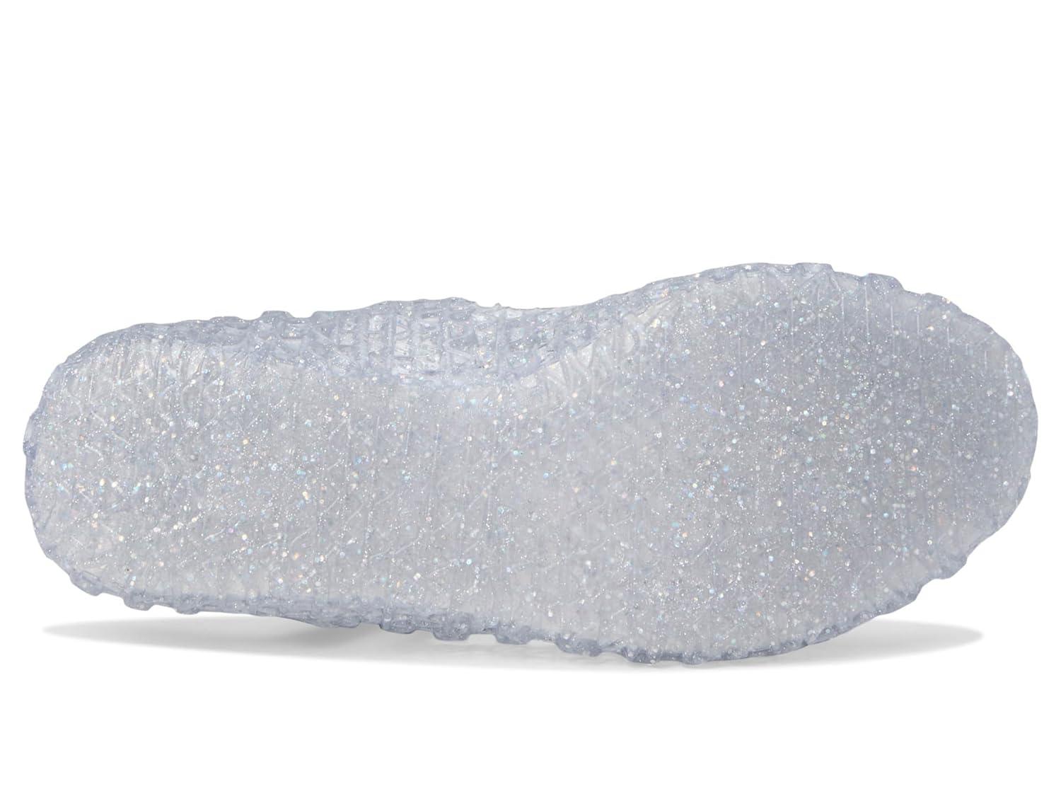 Mini Melissa Toddlers Campana Papel Baby Flats, Glitter Clear,5 M US