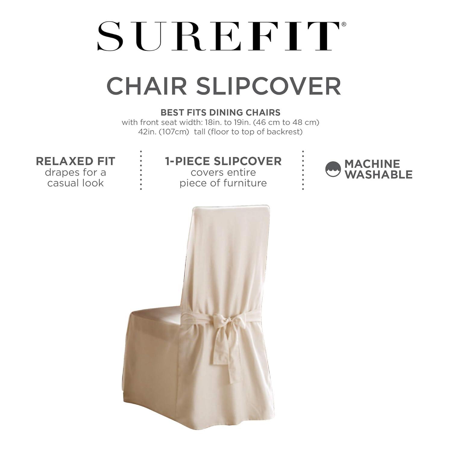 Scroll Classic Box Cushion Dining Chair Slipcover