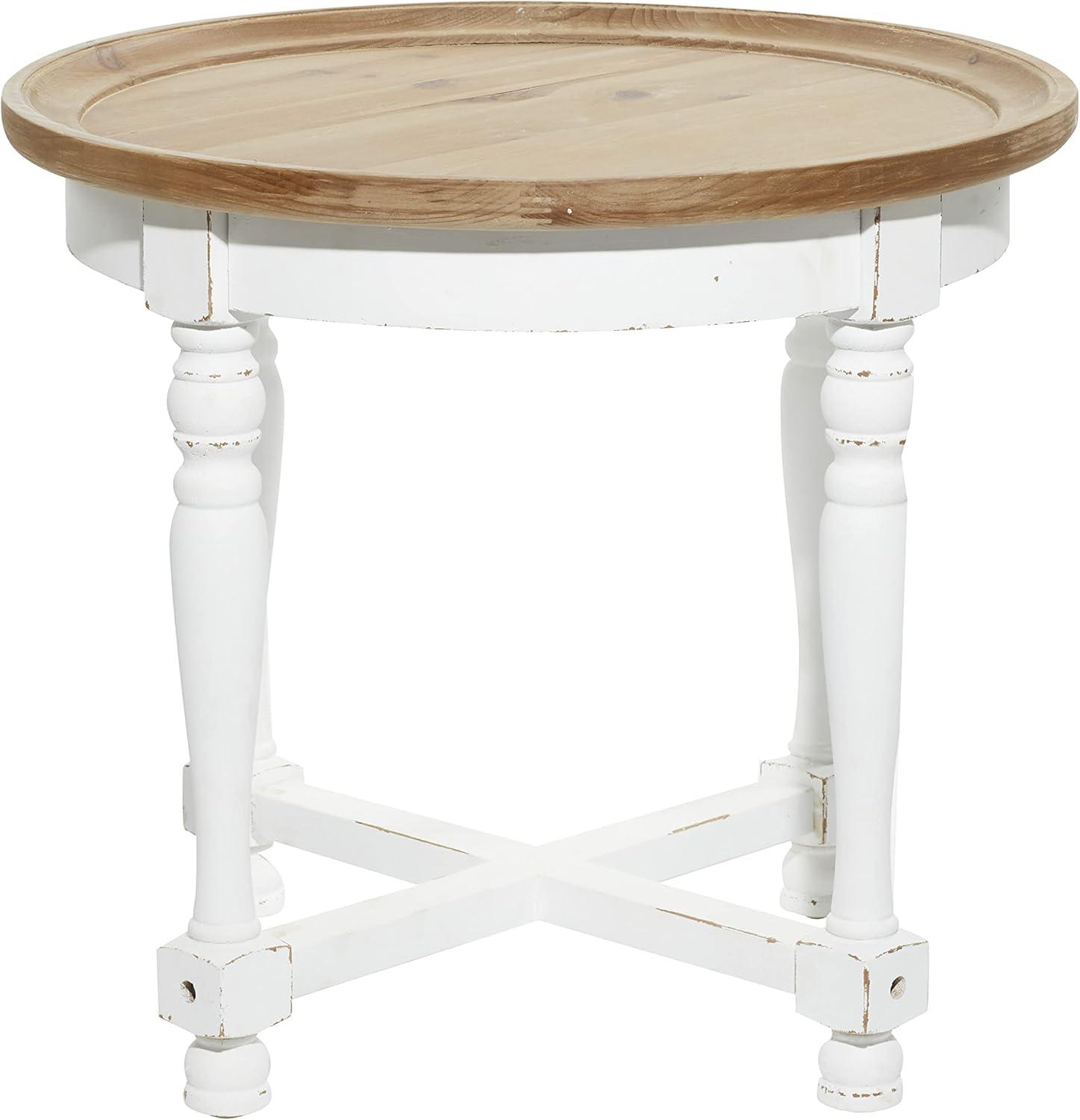 Country Cottage Wood Accent Table White - Olivia & May