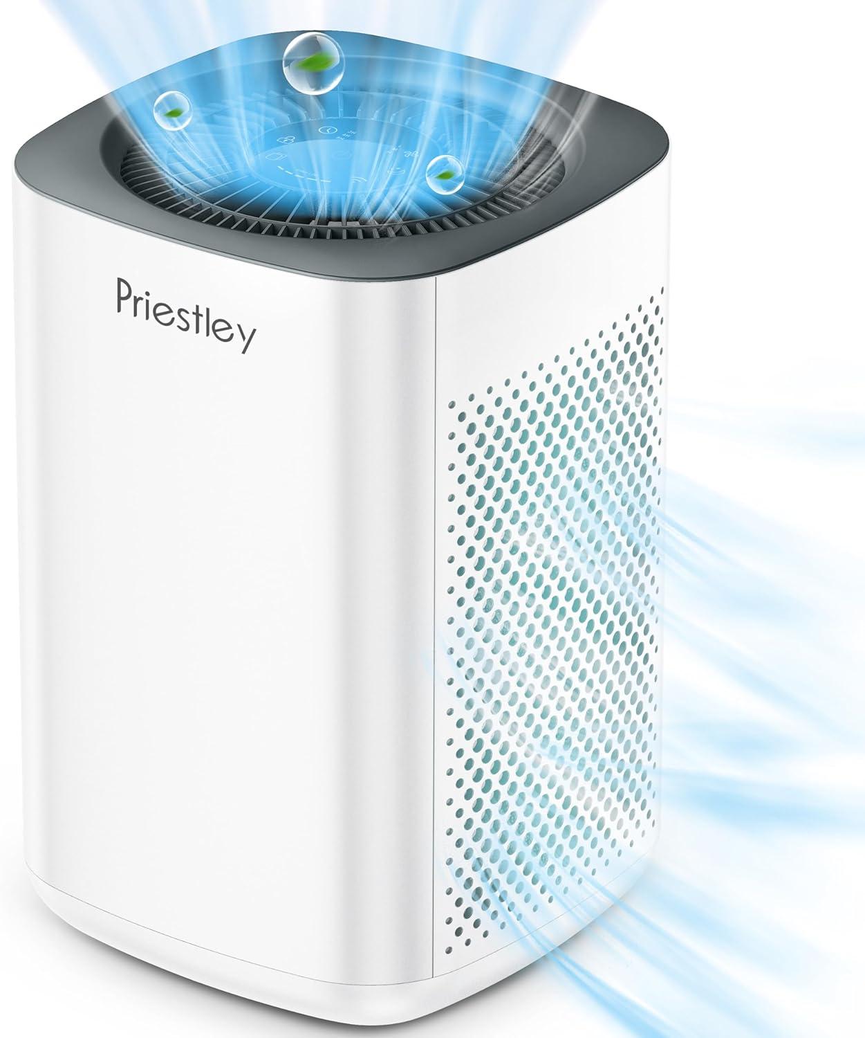 Priestley White Smart WiFi HEPA Air Purifier for Large Rooms