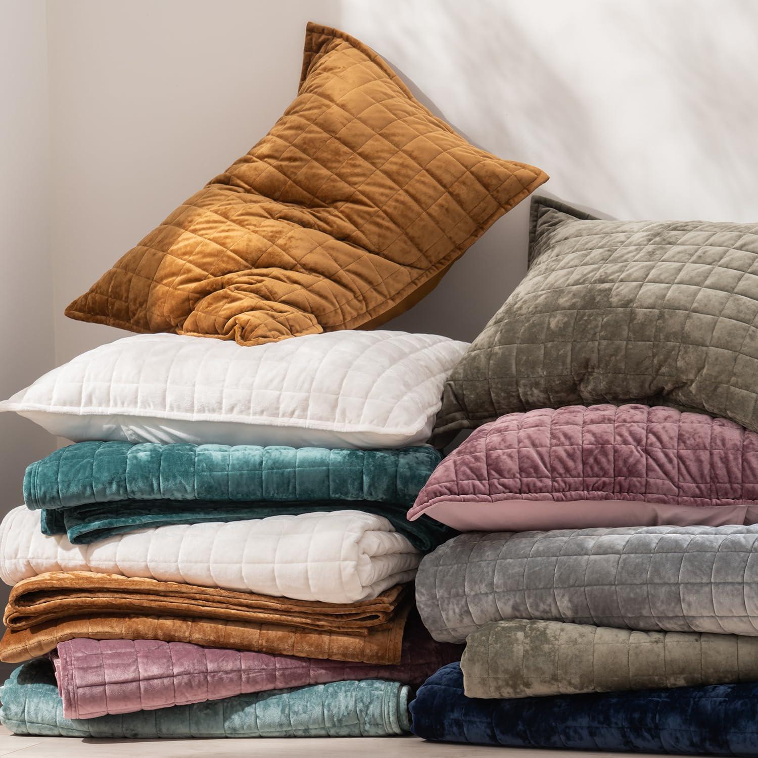 Everly Quinn Deluxe Velvet Comforter King Size, Super Soft Bedding Set, Lightweight Quilted Comforter Set, Slotted Oversized Sheets, 2 Pillowcases, Comforter, Blanket, Duvet Cover