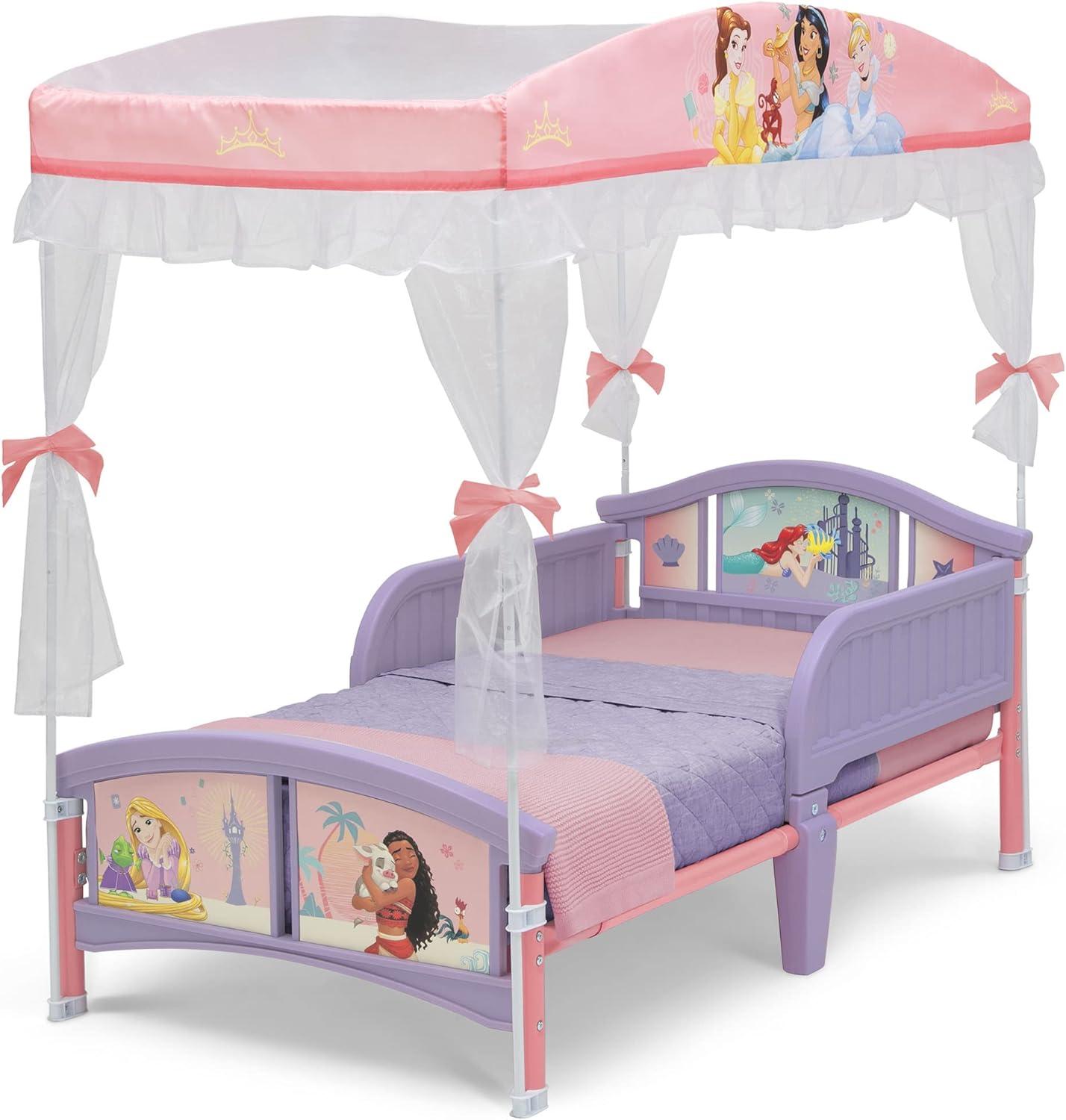 Disney Princess Plastic Toddler Bed with Canopy