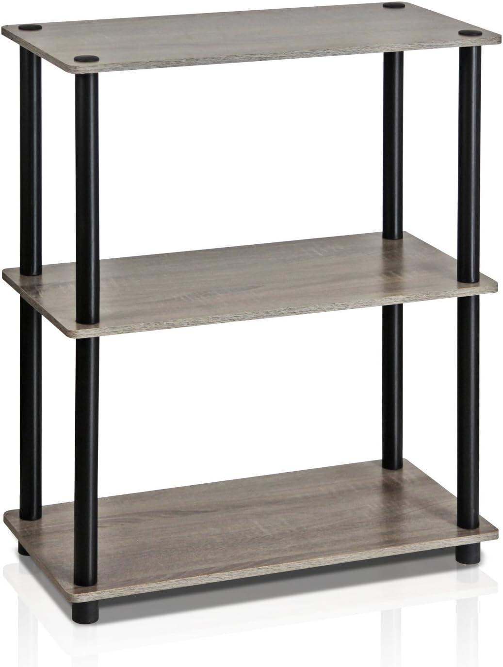 Furinno 3-Tier Industrial Bookcase Compact Bookshlef Multipurpose Open Storage Shelf Display Rack