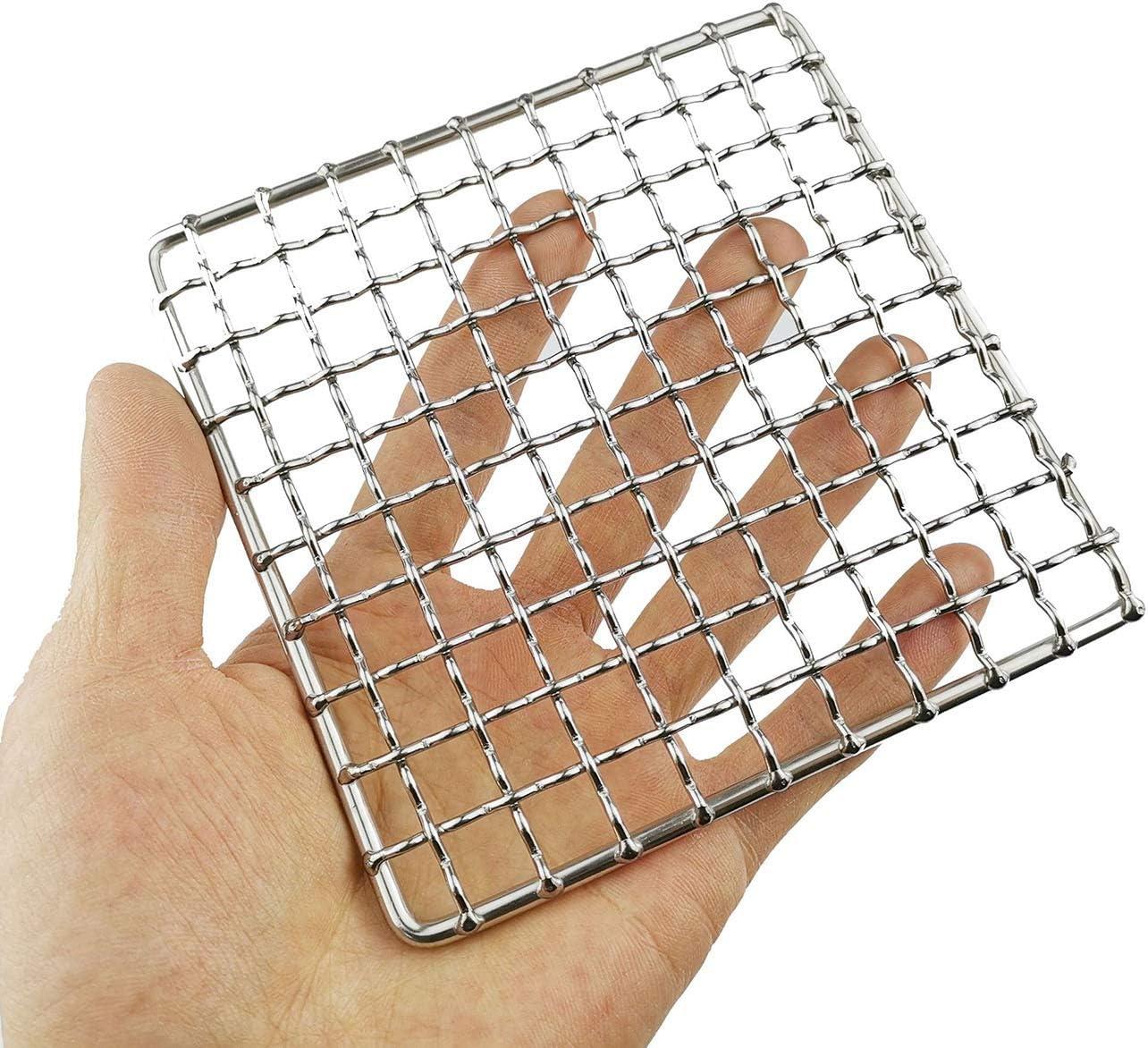 2 Pcs Barbecue Grill Grate Foldable Cooking Grates for Rack Silver