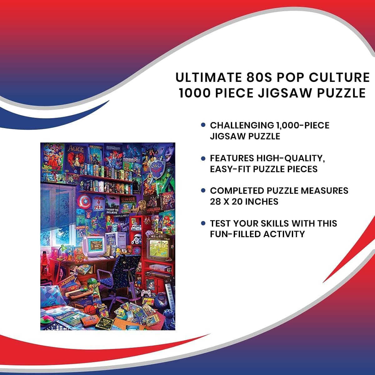 Toynk '80s Game Room Pop Culture 1000 Piece Jigsaw Puzzle By Rachid Lotf