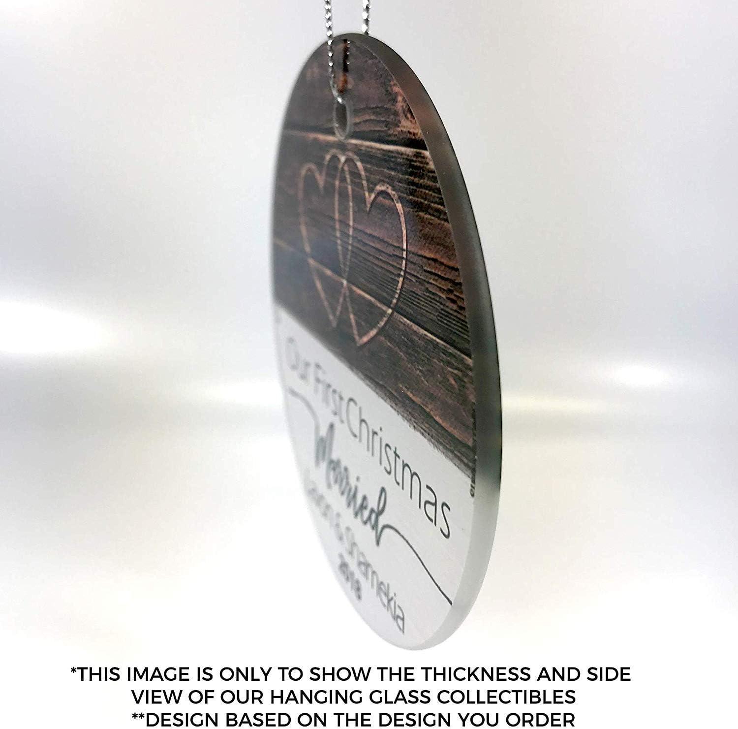 Disney – Lady and The Tramp – Falling in Love – Thomas Kinkade – 3.5” Starfire Prints Hanging Glass Print Accessory - Ideal for Gifting and Collecting – by Trend Setters Ltd.