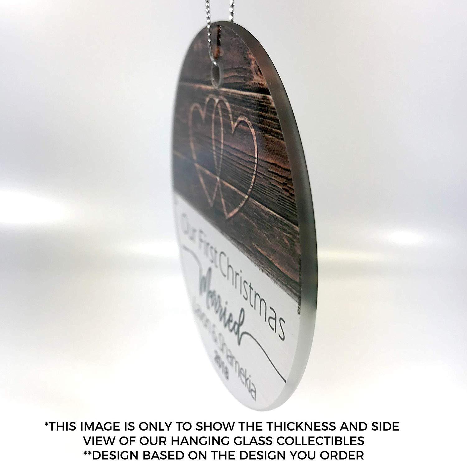 Disney – Lady and The Tramp – Falling in Love – Thomas Kinkade – 3.5” Starfire Prints Hanging Glass Print Accessory - Ideal for Gifting and Collecting – by Trend Setters Ltd.