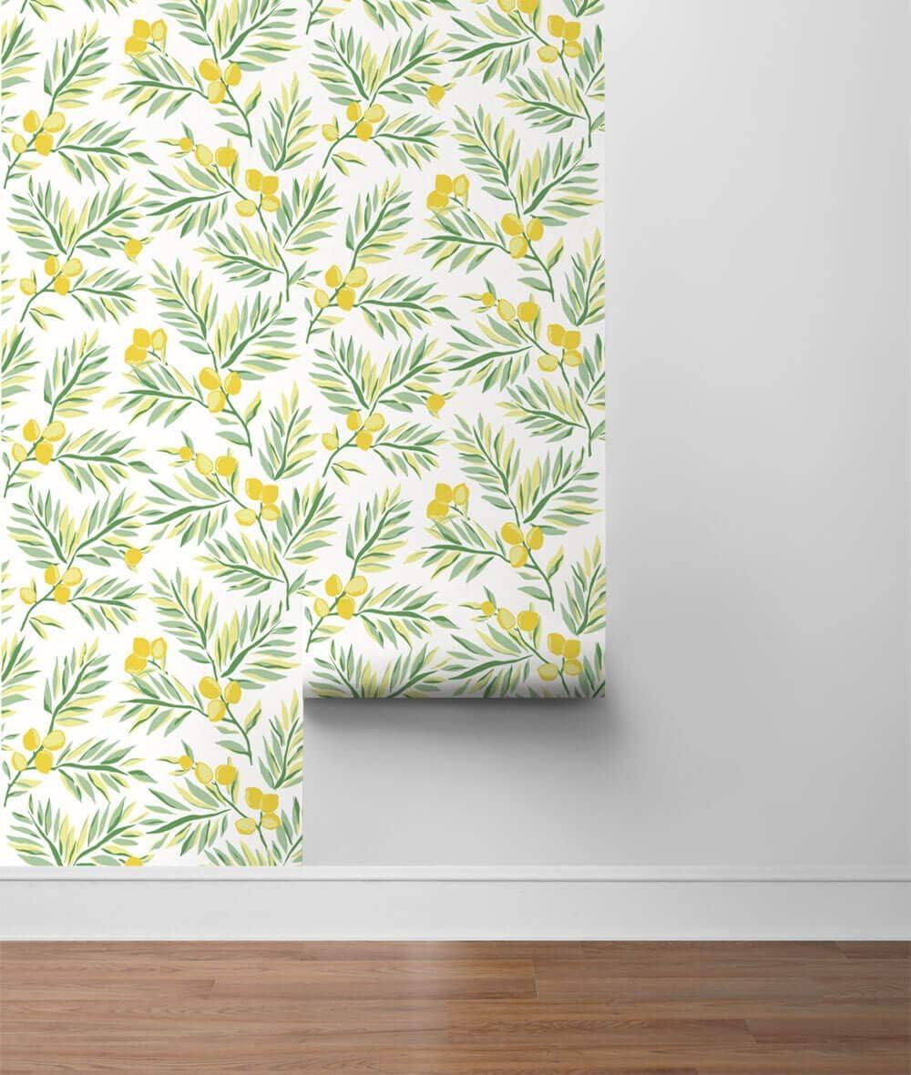 NextWall Lemon Branch Peel and Stick Wallpaper