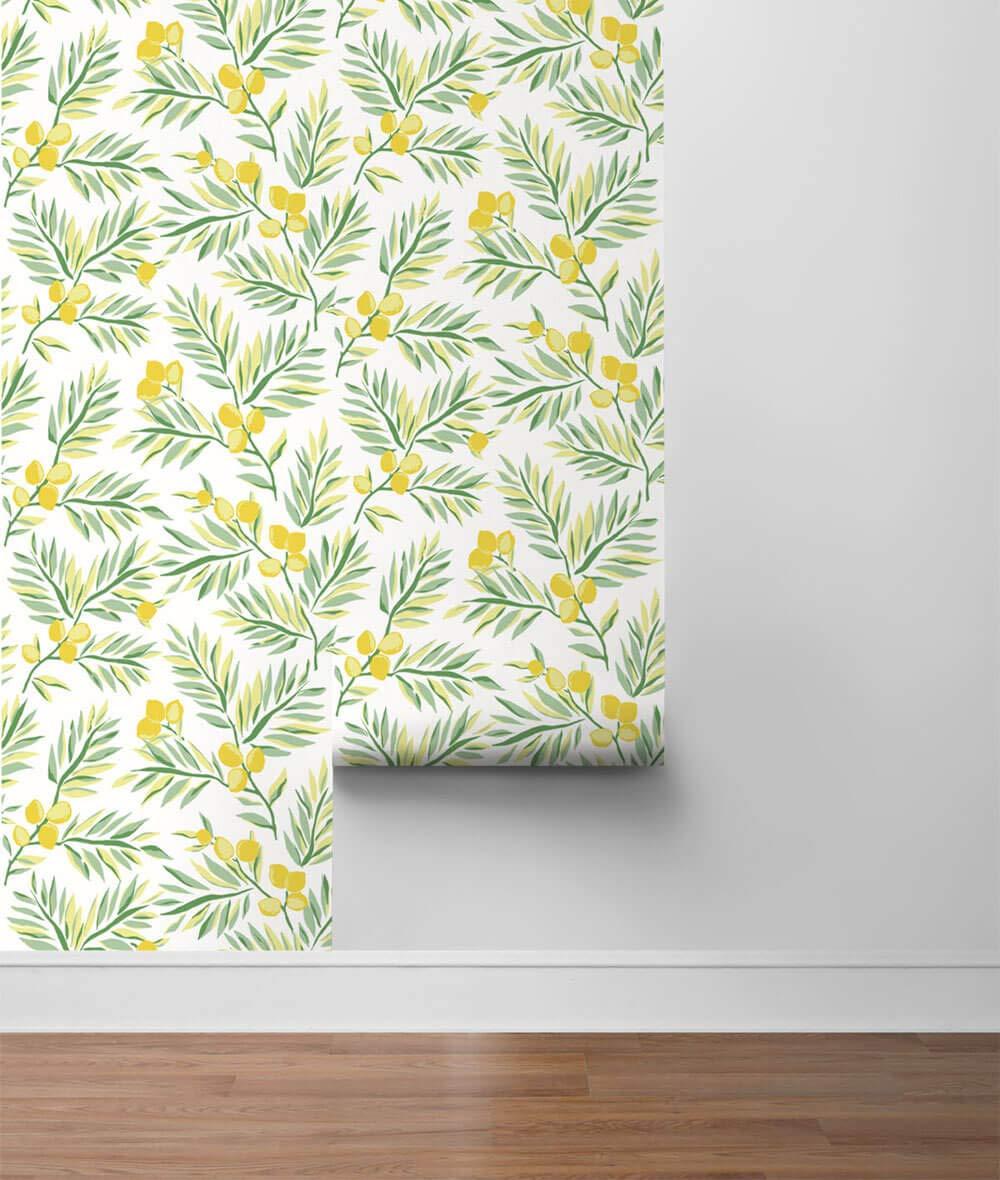 NextWall Lemon Branch Peel and Stick Wallpaper