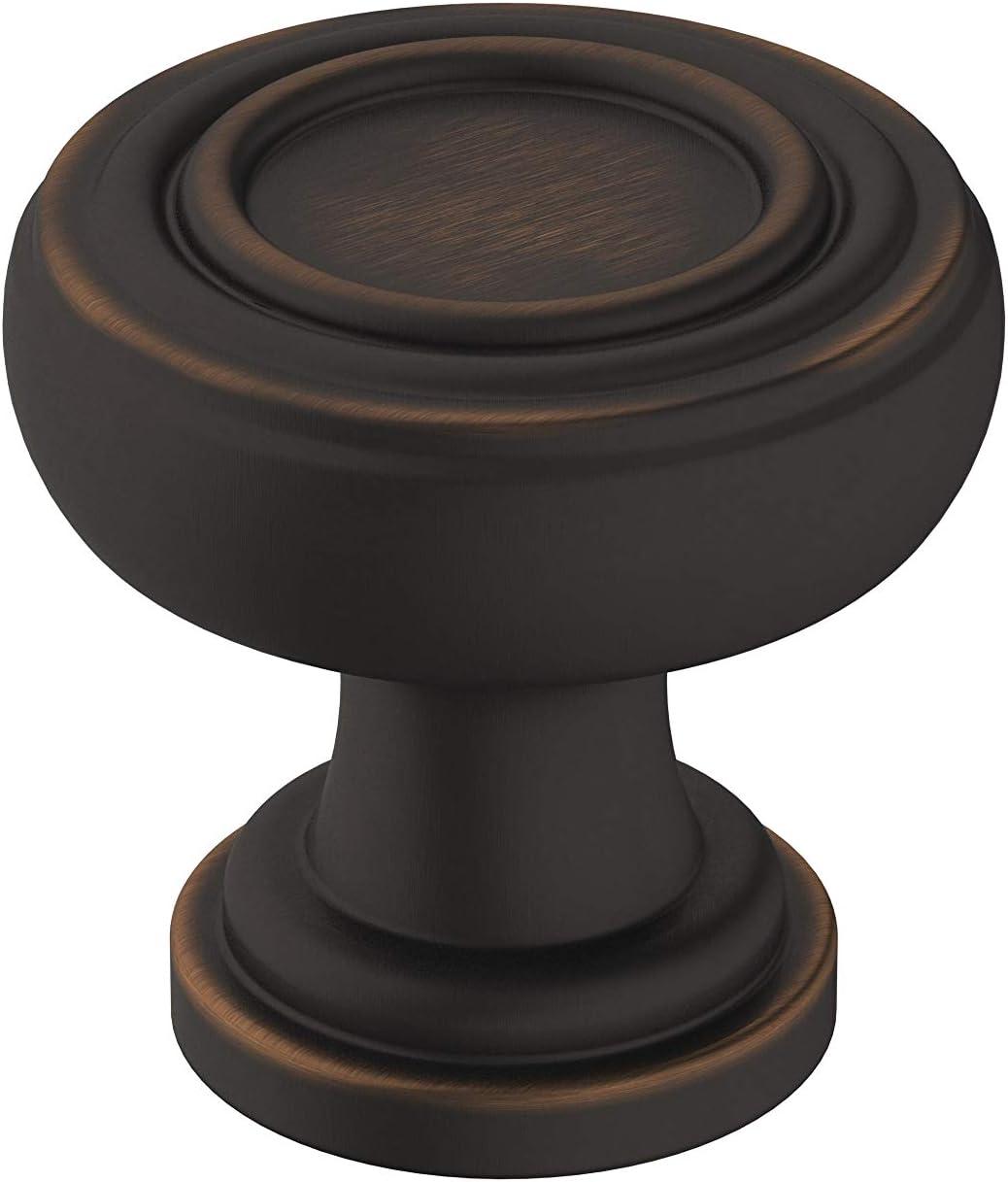 Amerock Ville Cabinet or Furniture Knob, 1-1/8 inch (29mm) Diameter