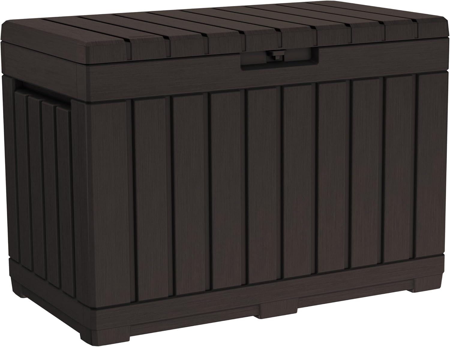 Brown 50 Gallon Lockable Resin Deck Box