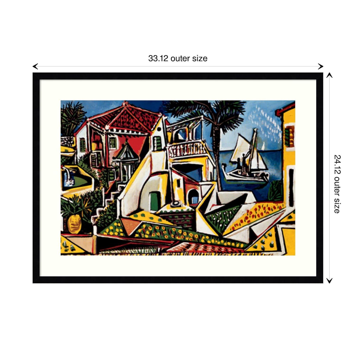 Amanti Fine Art Paysage Mediterranean by Pablo Picasso Solid Wood Custom Framed Wall Art Print