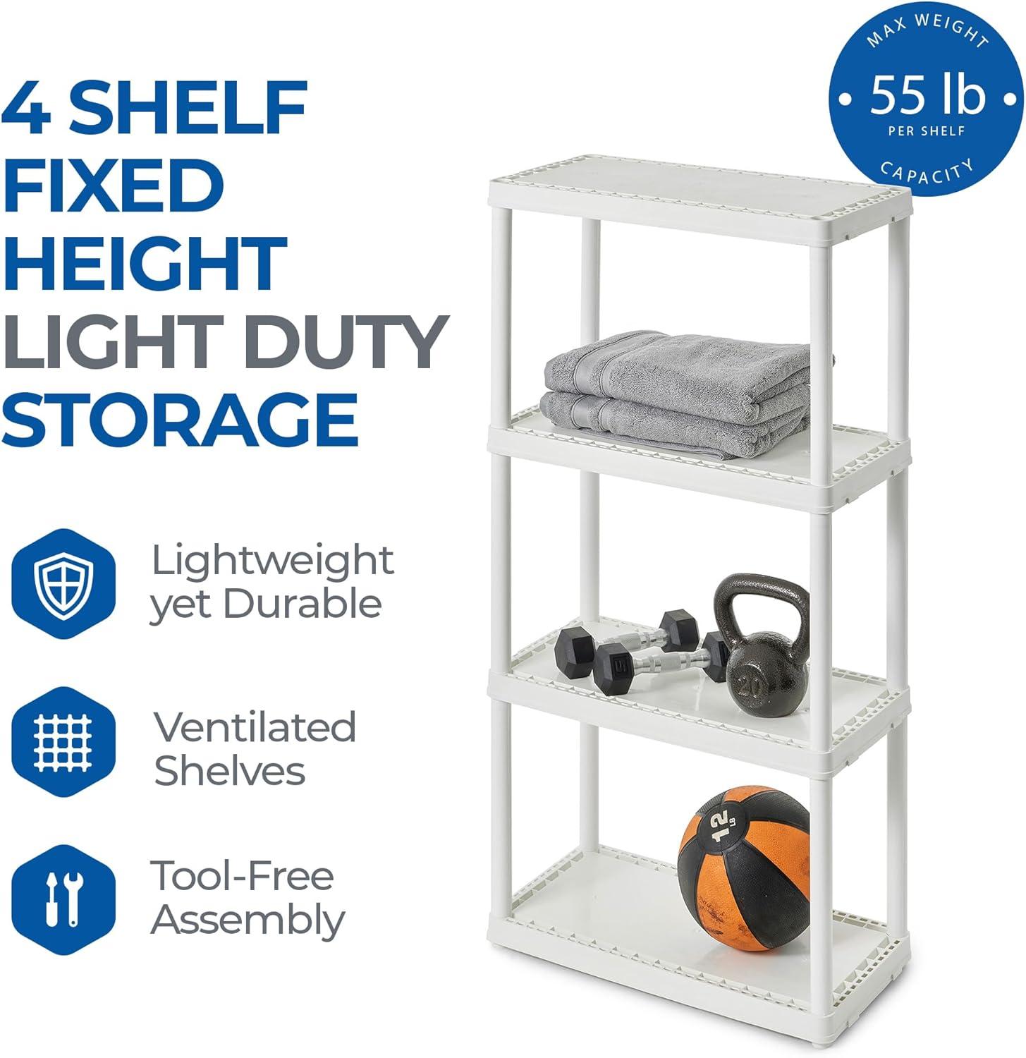 12'' W Plastic Shelving Unit