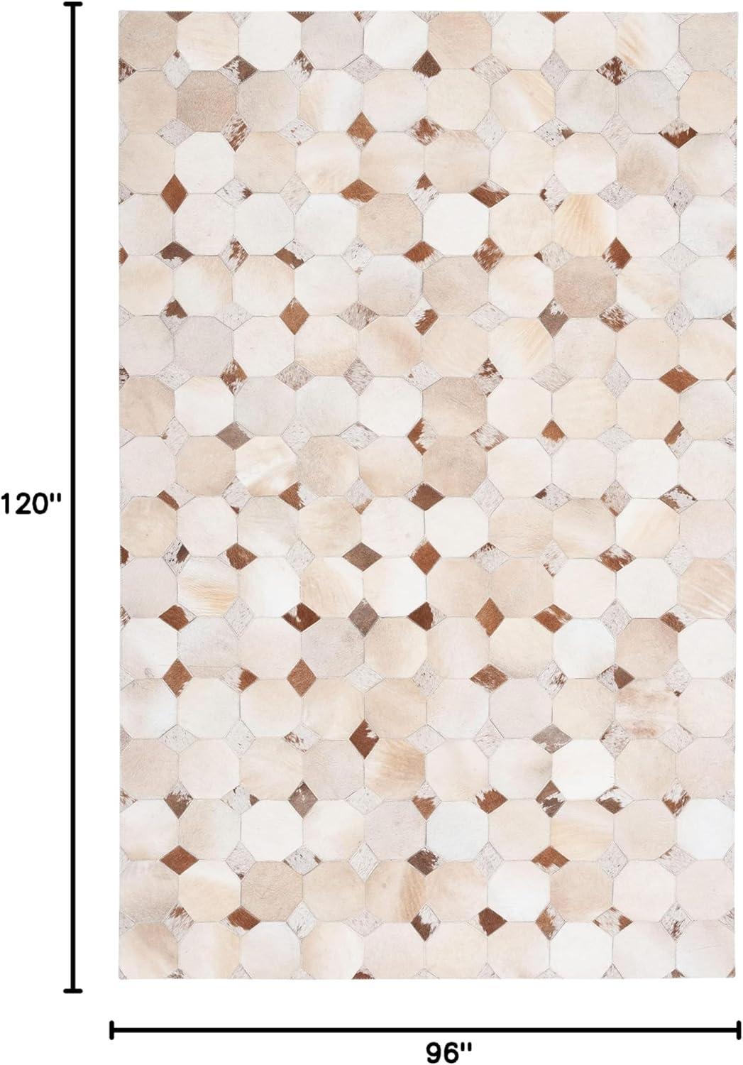 Bersa Flatweave Cowhide Geometric Rug