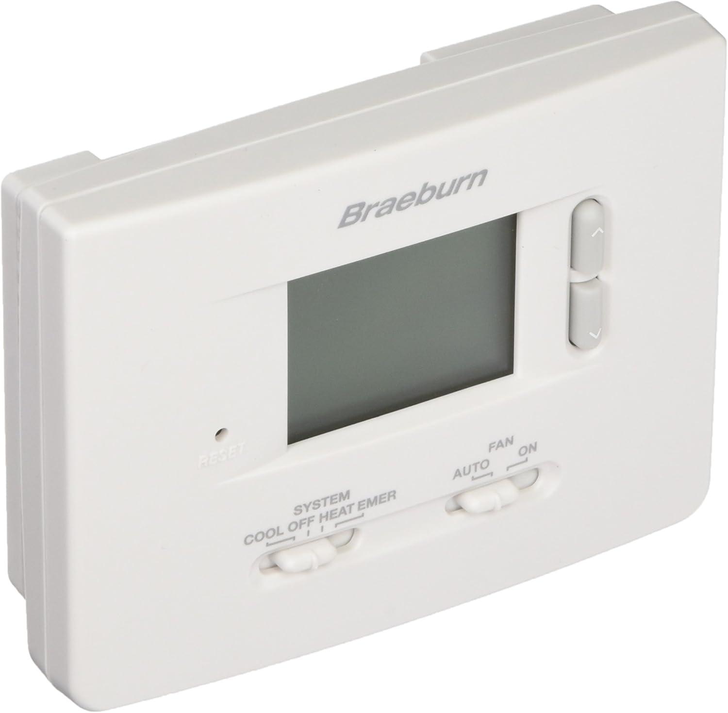 Braeburn Low Voltage Thermostat,18 to 30VAC  1220NC