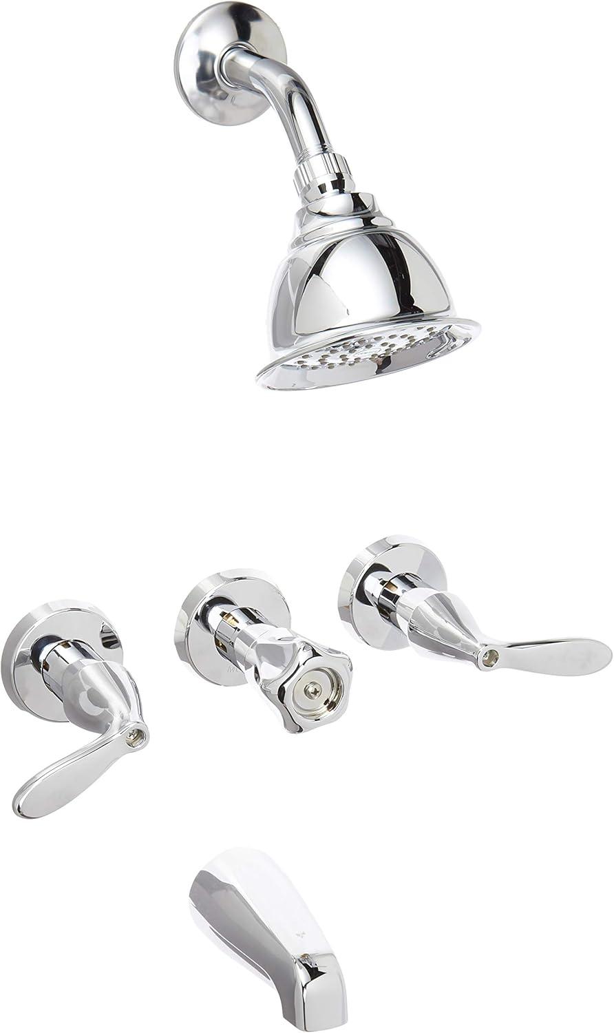 Moen Chrome 3-Handle Tub and Shower Faucet Set