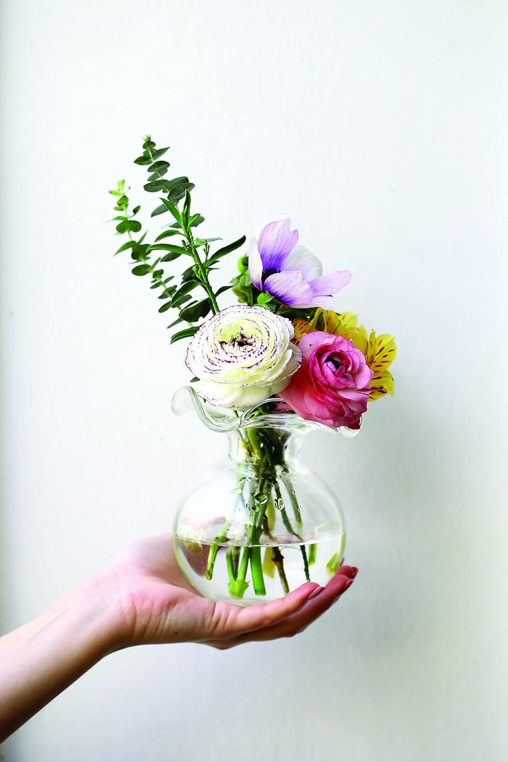 VIETRI Hibiscus Handmade Glass Table Vase