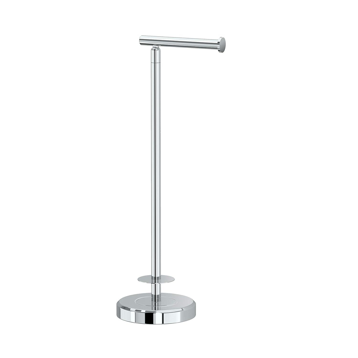 Gatco 1448C Latitude II 22" Standing Tissue Holder with Storage, Chrome