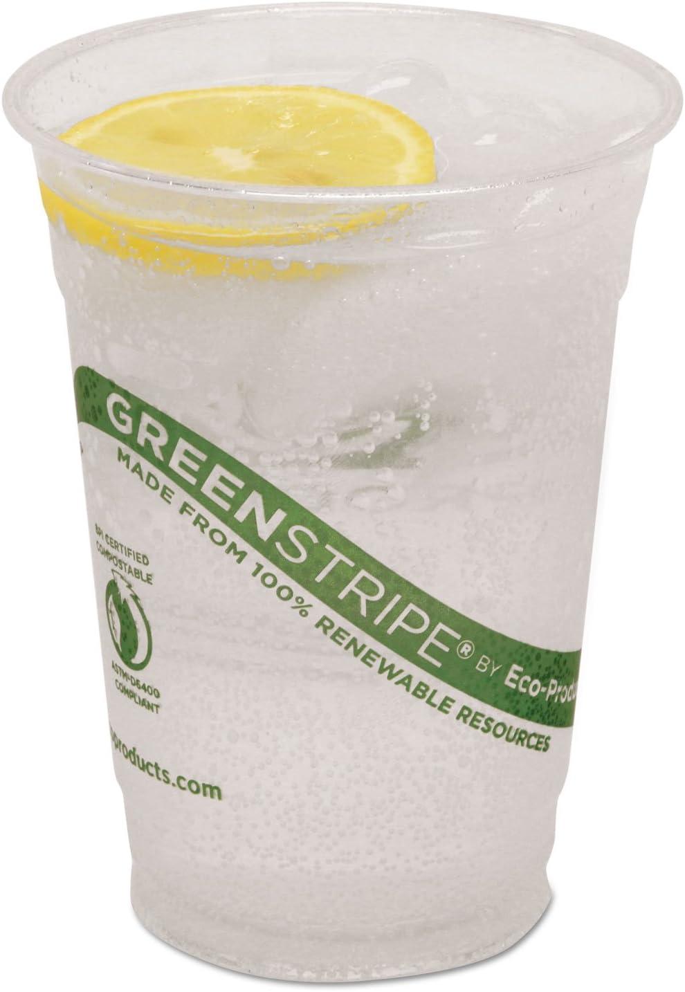 GreenStripe Clear 16 oz. Compostable Cold Cups