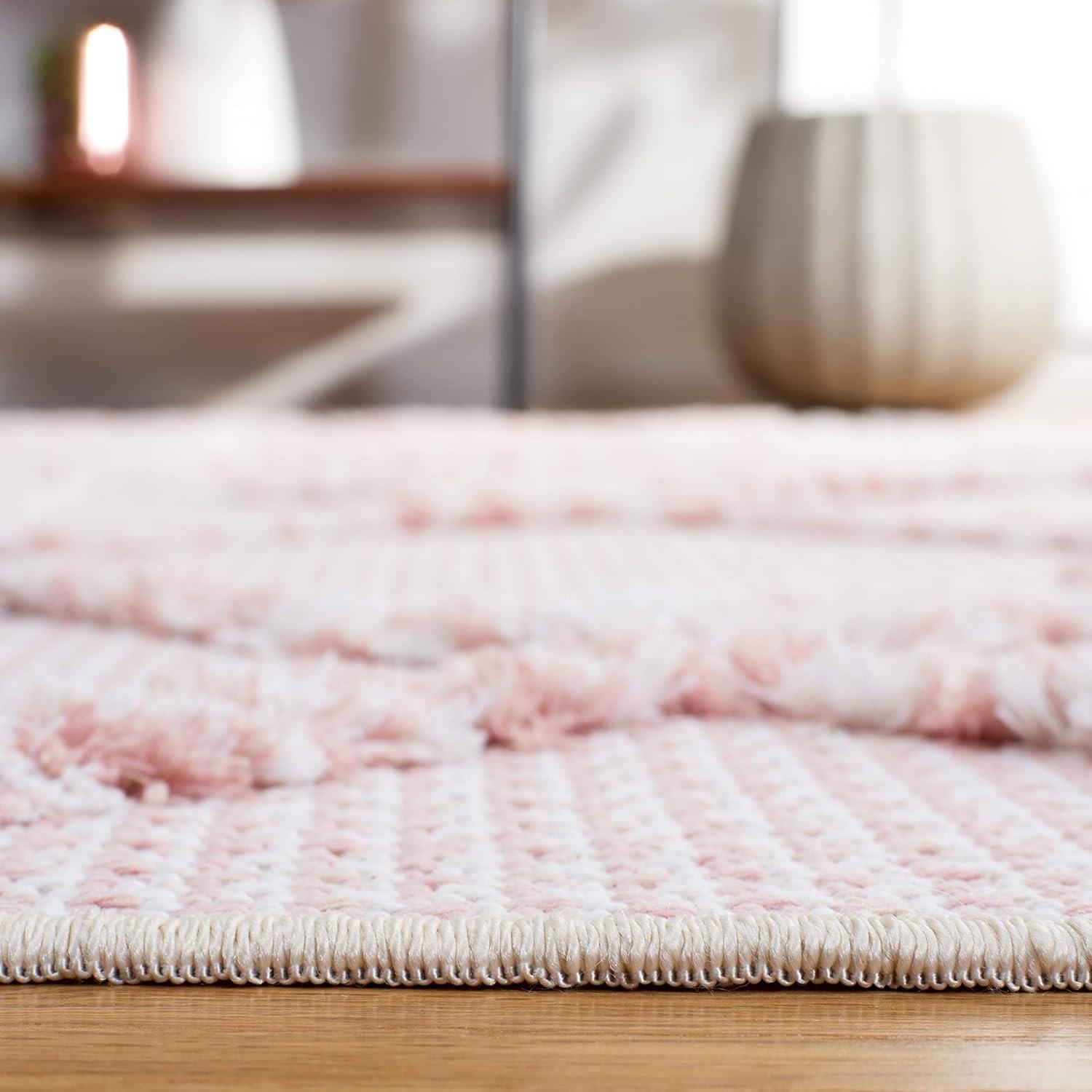 SAFAVIEH Augustine Reannon Geometric Runner Rug, Pink/Ivory, 2' x 9'