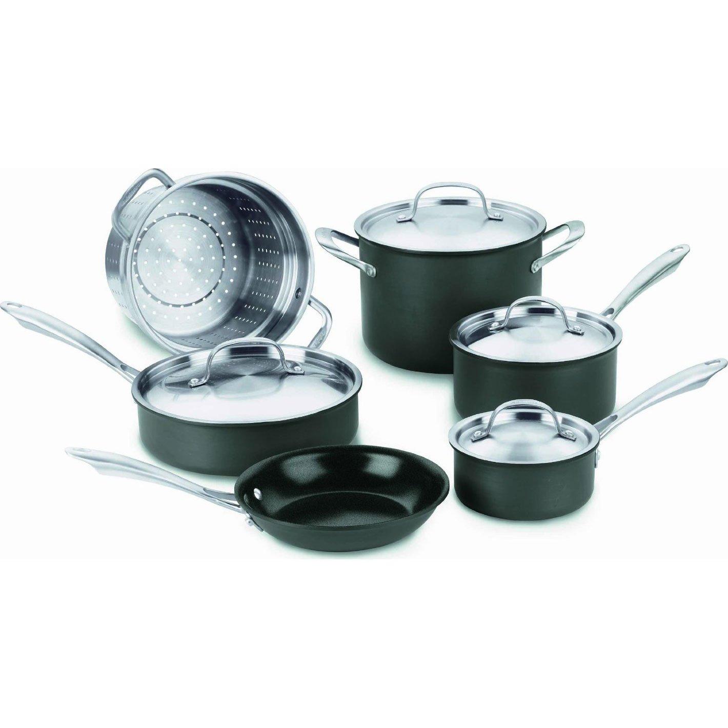 Cuisinart ® GreenGourmet™ 10-Piece Hard-Anodized Non-Stick Cookware Set