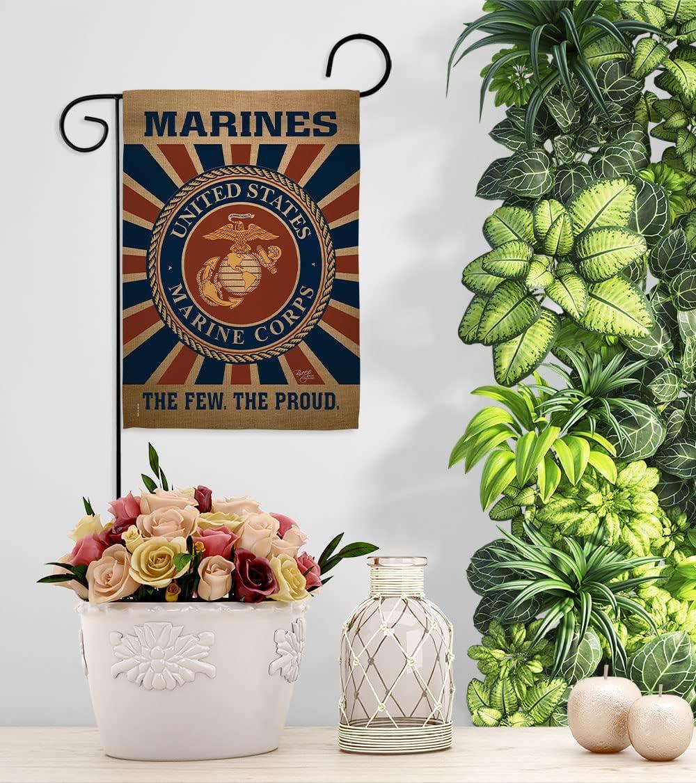 Breeze Decor Double Sided 18.5'' H x 13'' W Burlap Flag Set