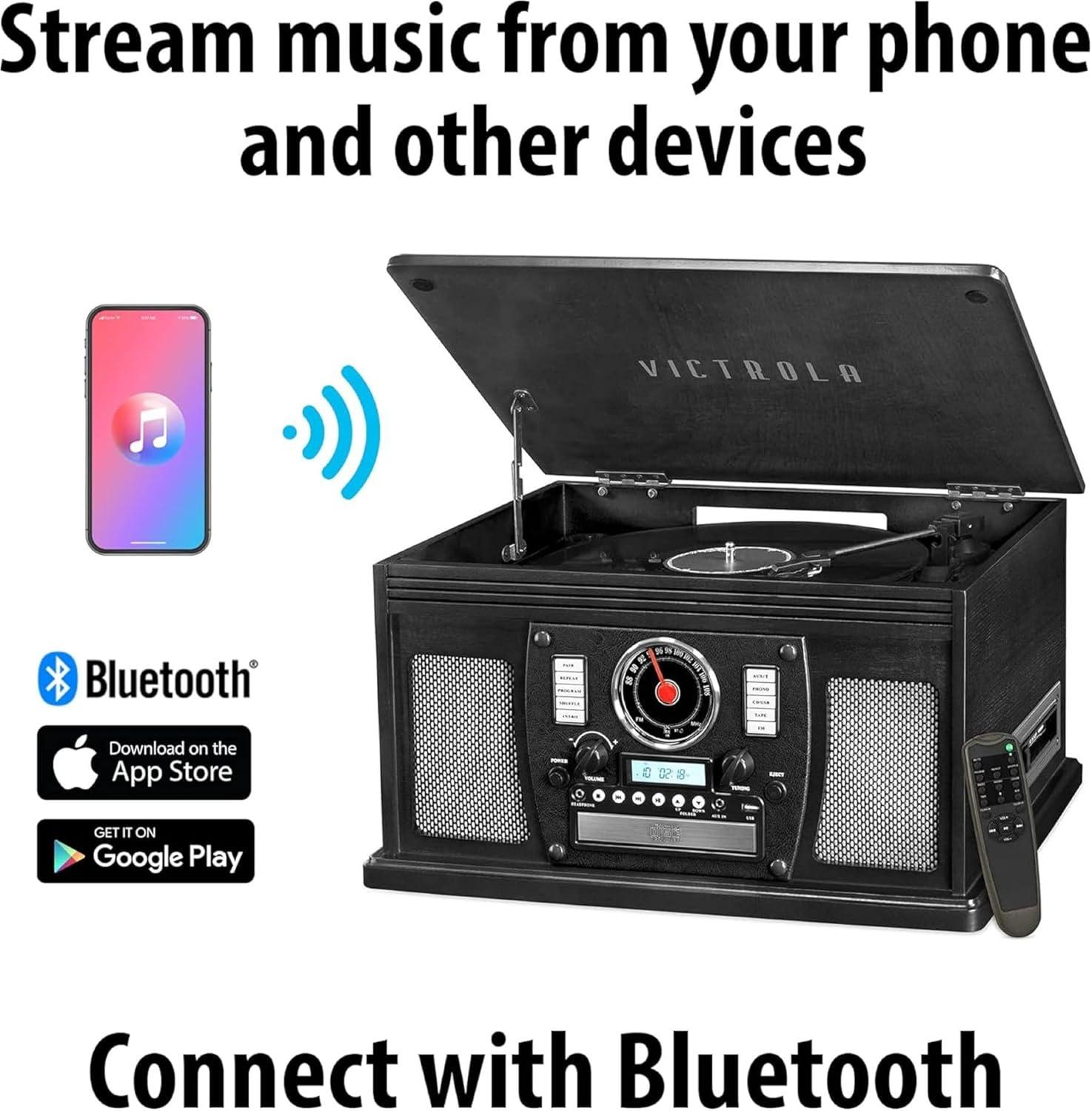 Victrola - Bluetooth Stereo Audio System - Mahogany