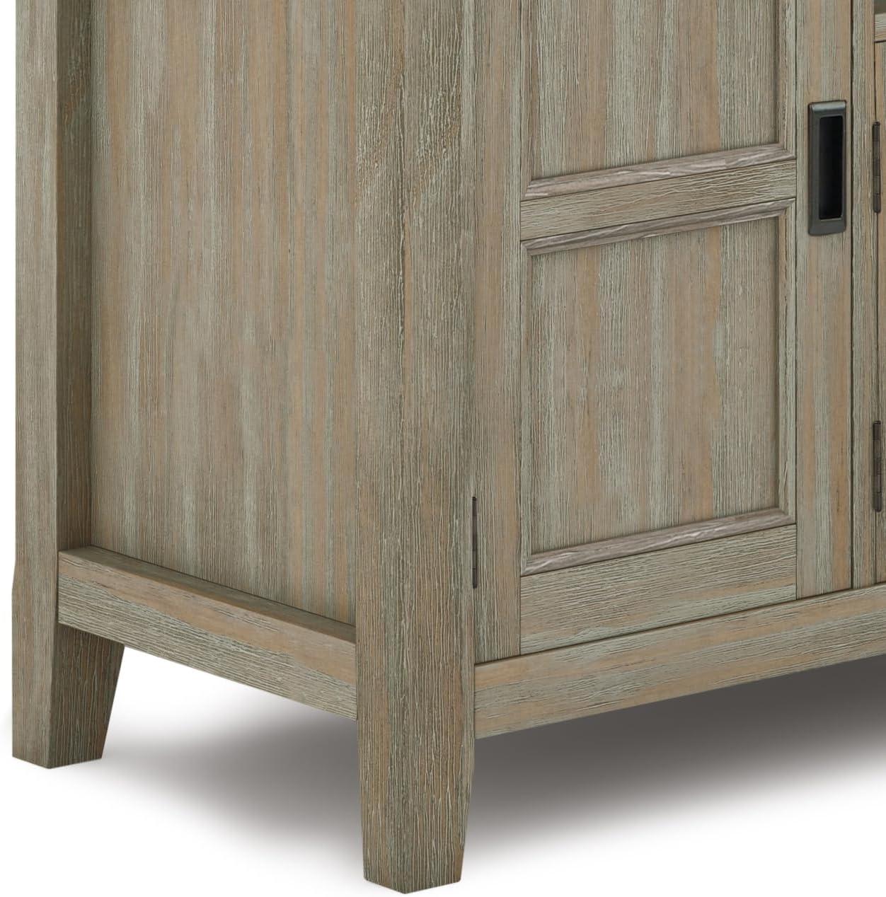 Simpli Home Burlington 72"W Solid Wood TV Stand for TVs up to 80" with 4 Cabinets
